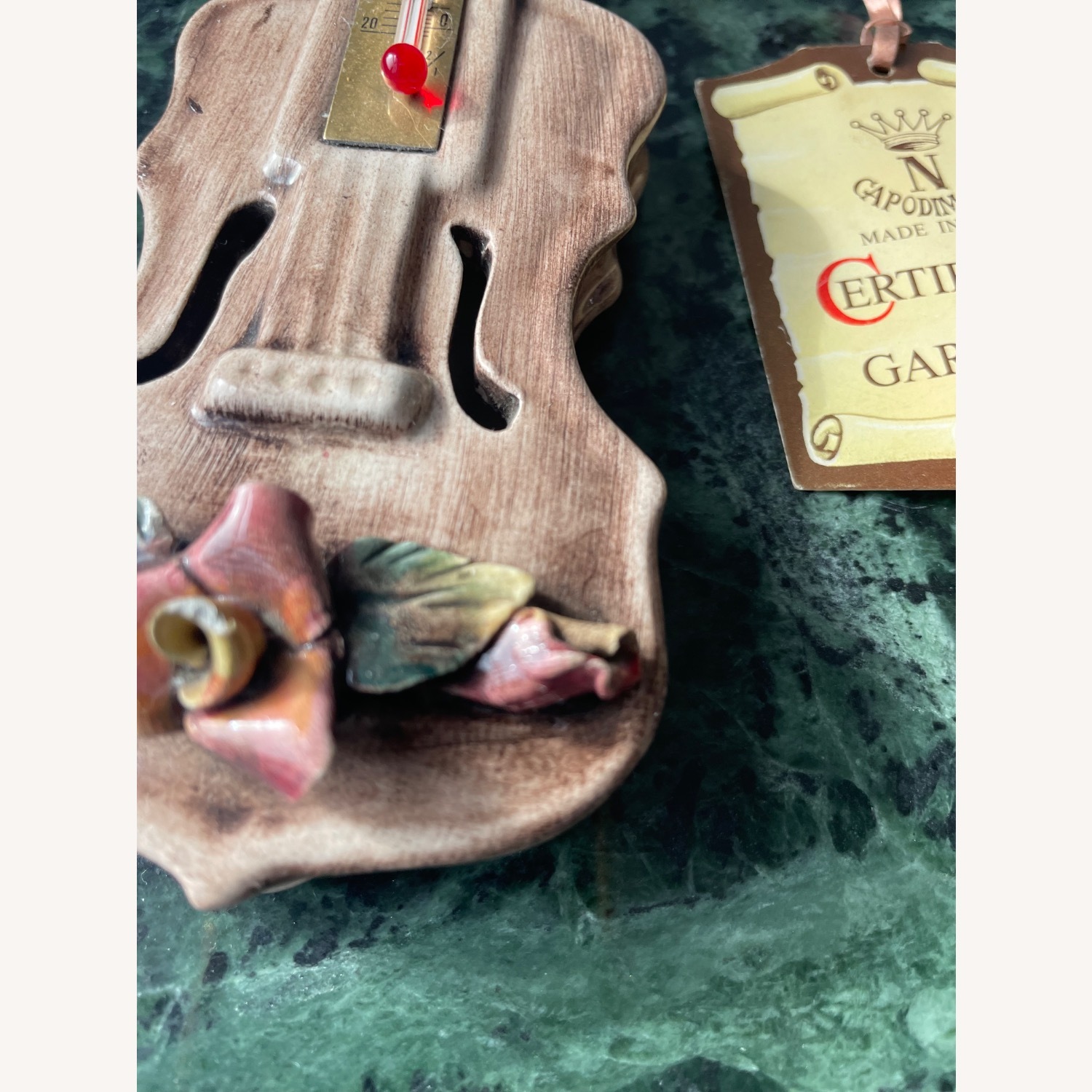 Vintage Capodimonte  Rare Guitar Thermometer - image-13