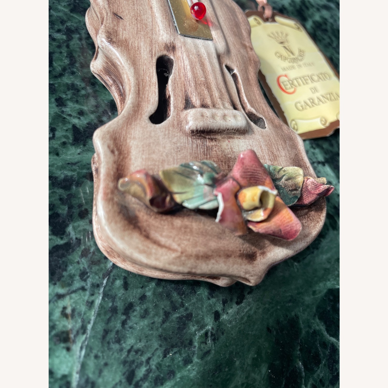 Vintage Capodimonte  Rare Guitar Thermometer - image-12