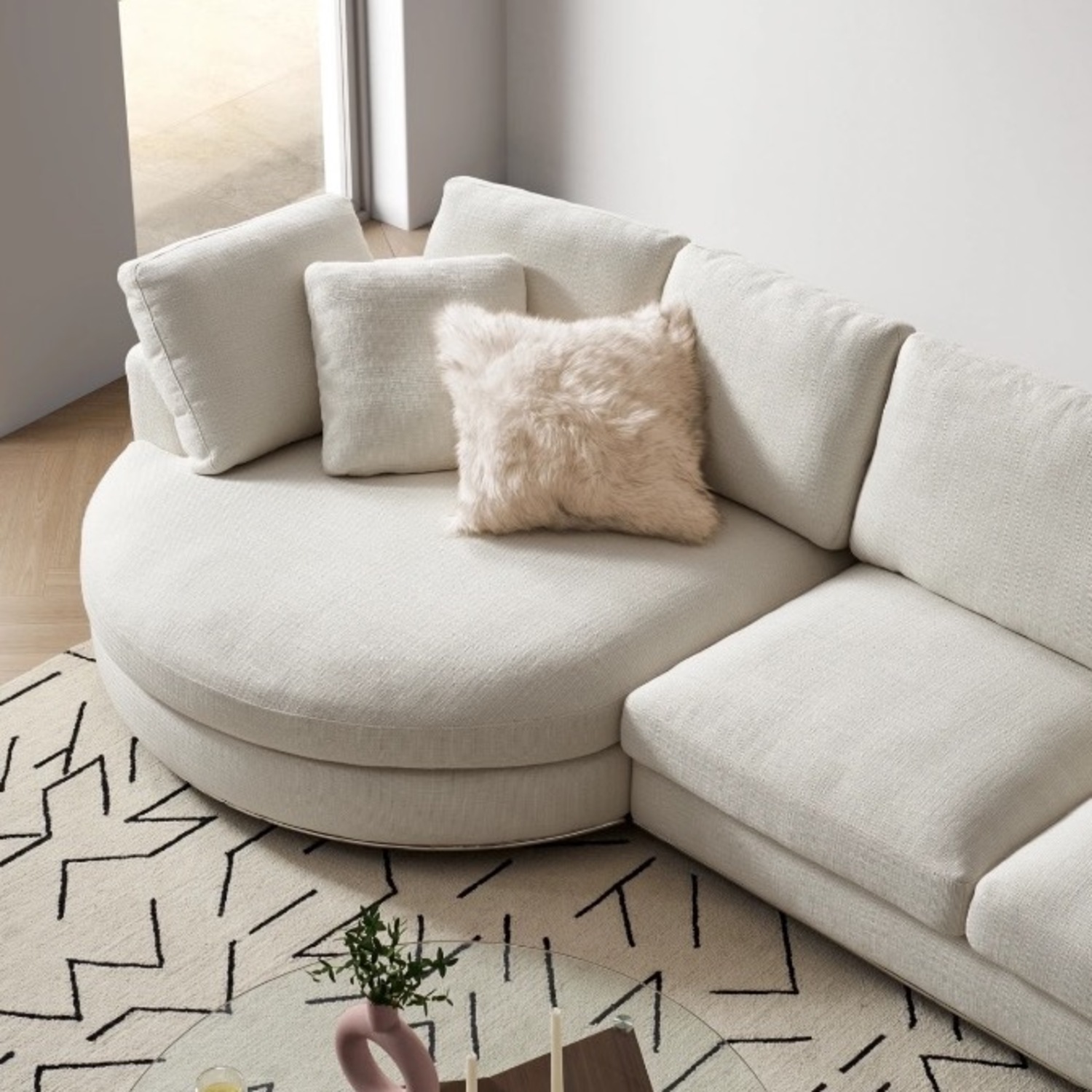 Castlery Hamilton Round Chaise Sectional Sofa - image-7