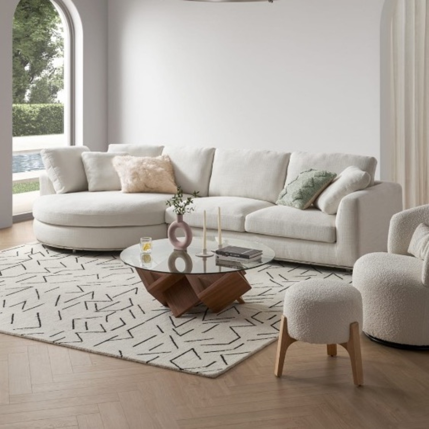 Castlery Hamilton Round Chaise Sectional Sofa - image-6