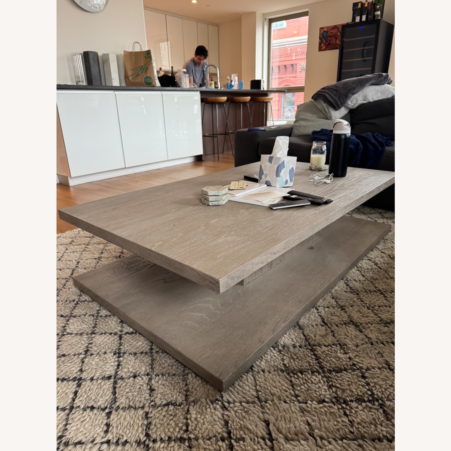 RH Cloud Floating Coffee Table (Ash Grey Oak) - image-3