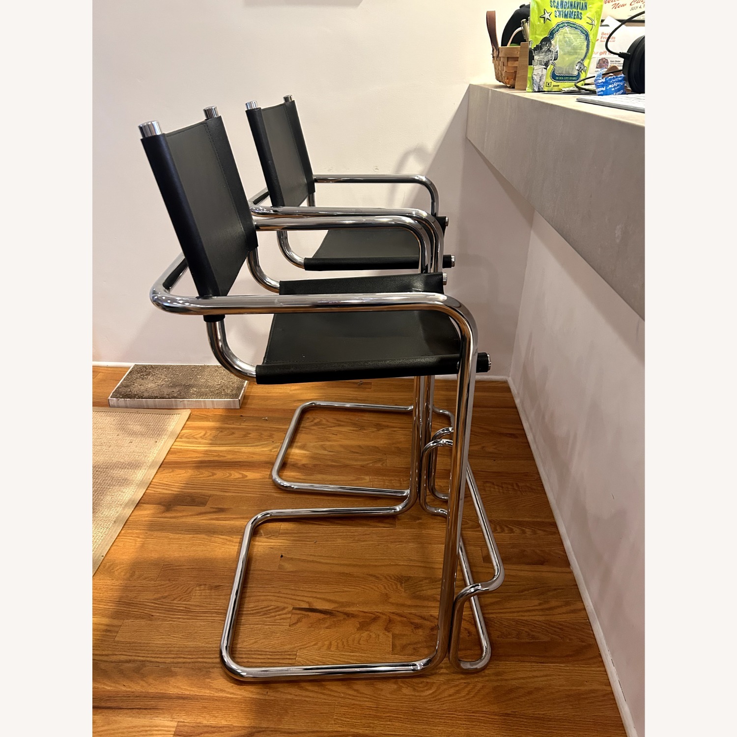 1970s Mart Stam Style Cantilever Bar Stools - image-4