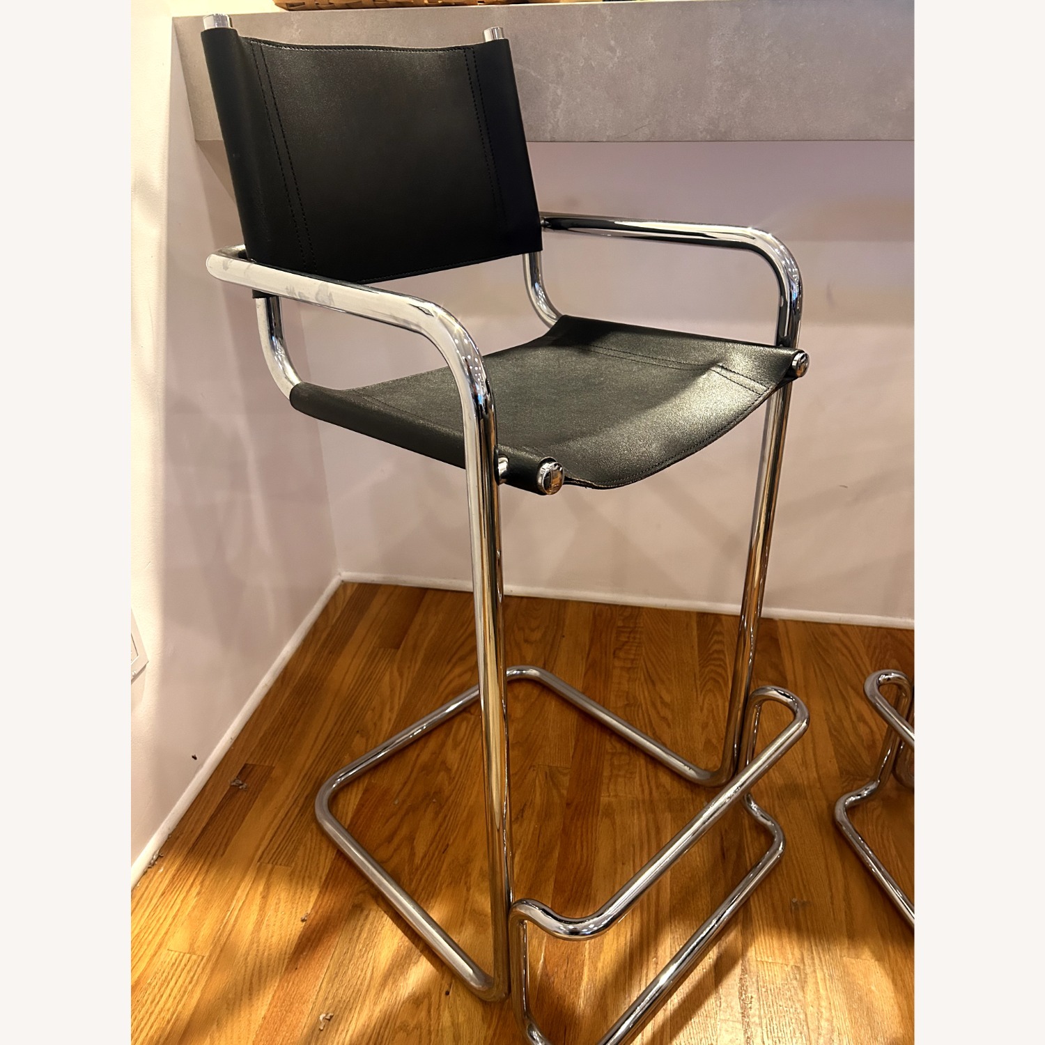1970s Mart Stam Style Cantilever Bar Stools - image-2