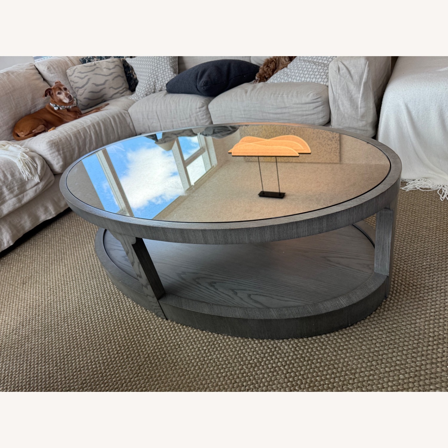 Hickory Chair Renee Mirrored Gray Coffee Table - image-6