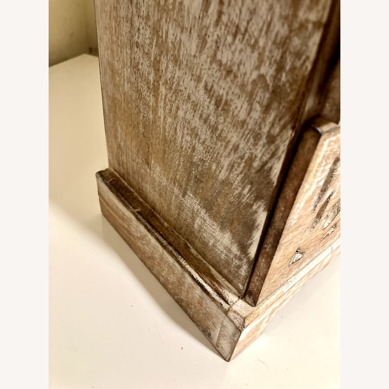 Rare Vintage Natural Wood Mirror inlaid Chest - image-12