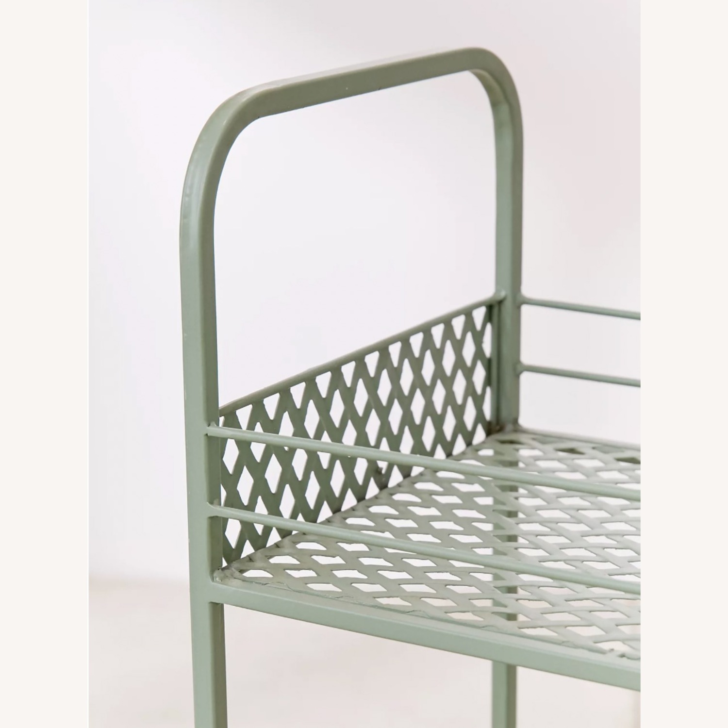 Green 3-tier Langley Metal Rolling Storage Cart - image-5