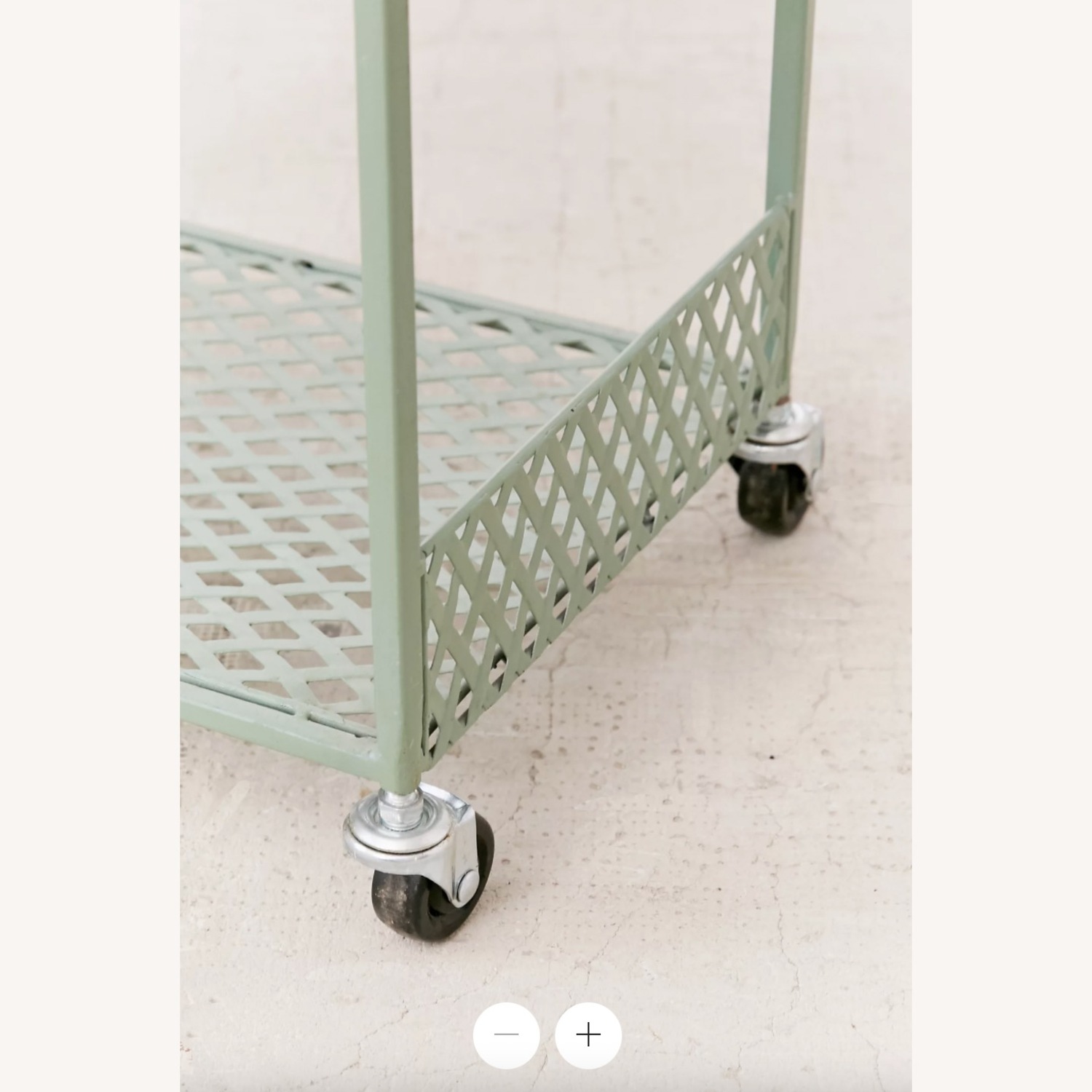 Green 3-tier Langley Metal Rolling Storage Cart - image-4