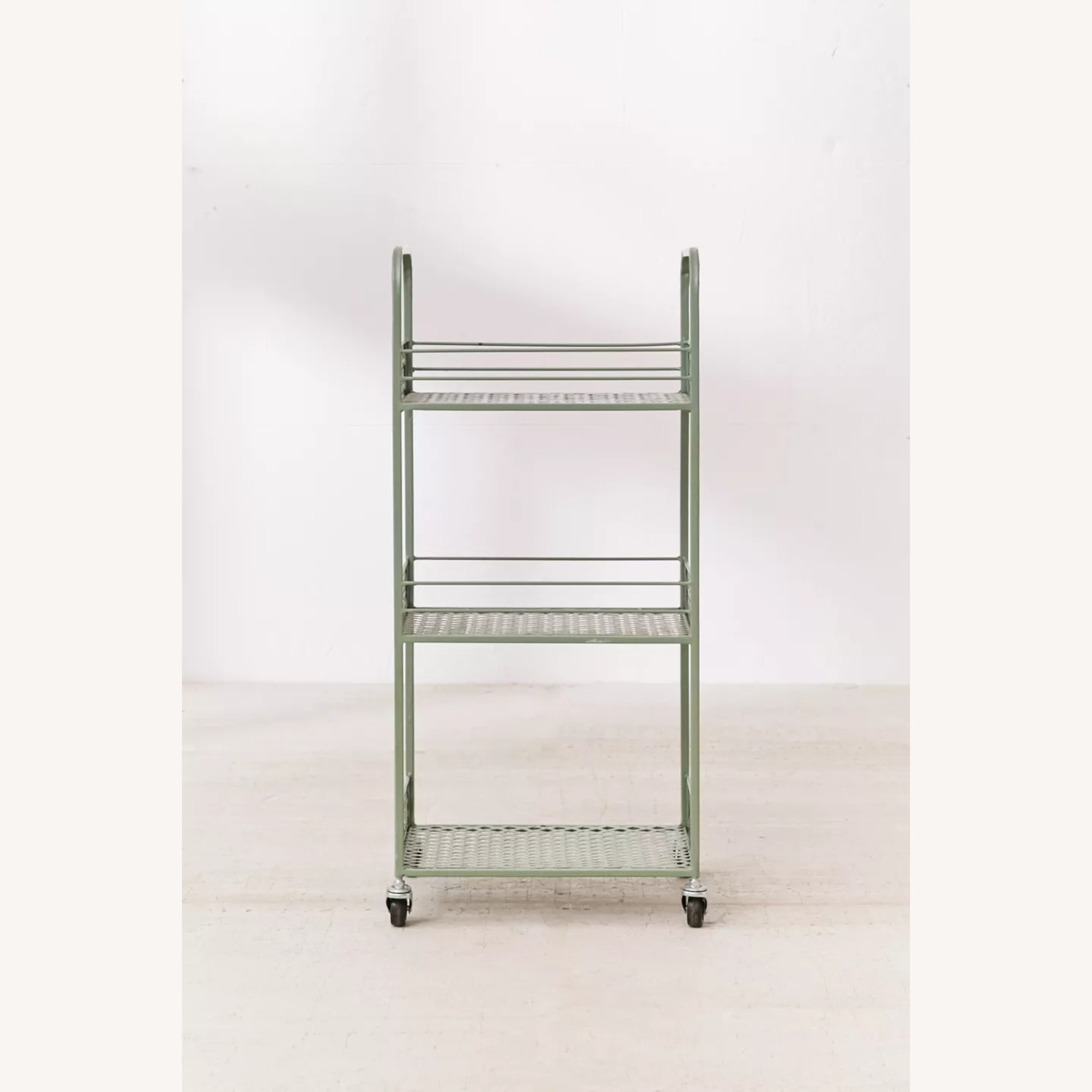 Green 3-tier Langley Metal Rolling Storage Cart - image-13
