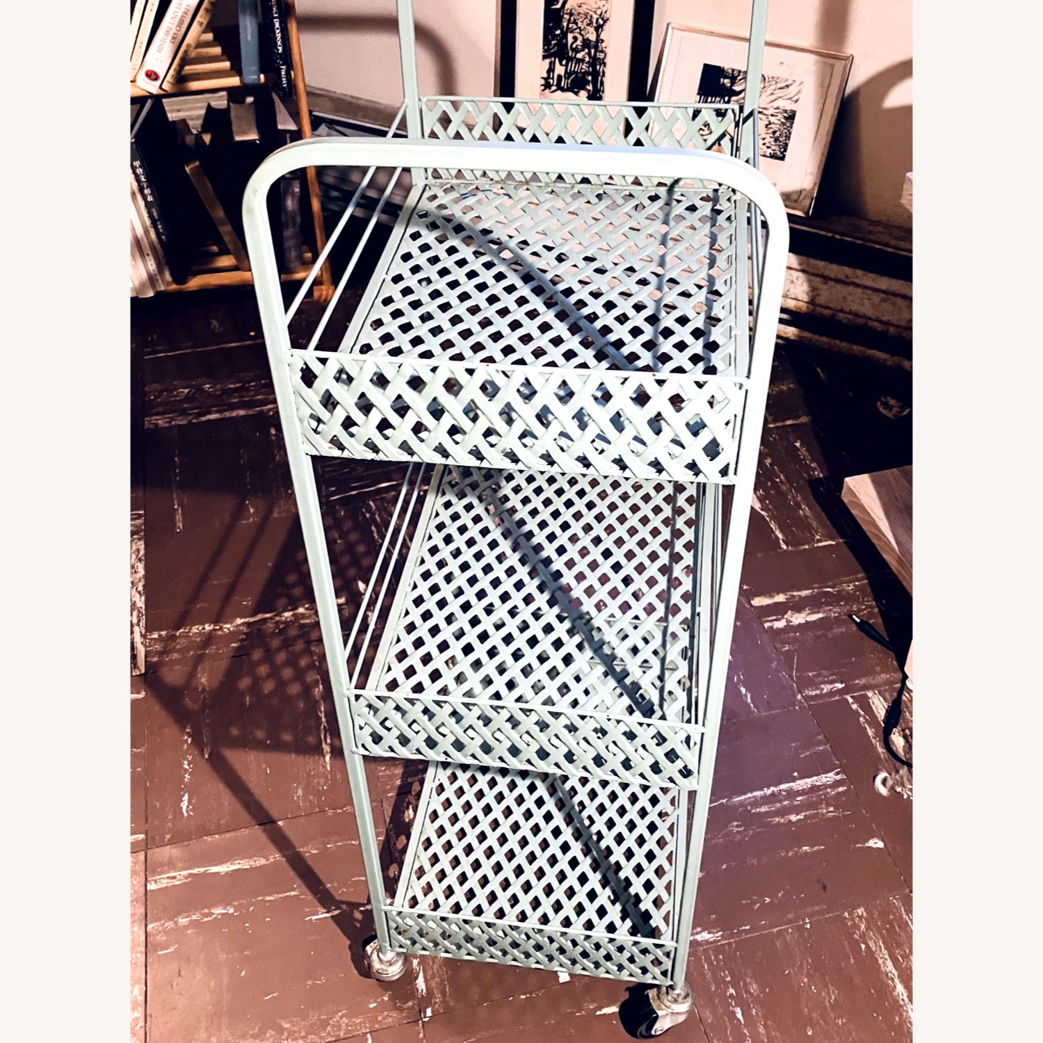 Green 3-tier Langley Metal Rolling Storage Cart - image-8