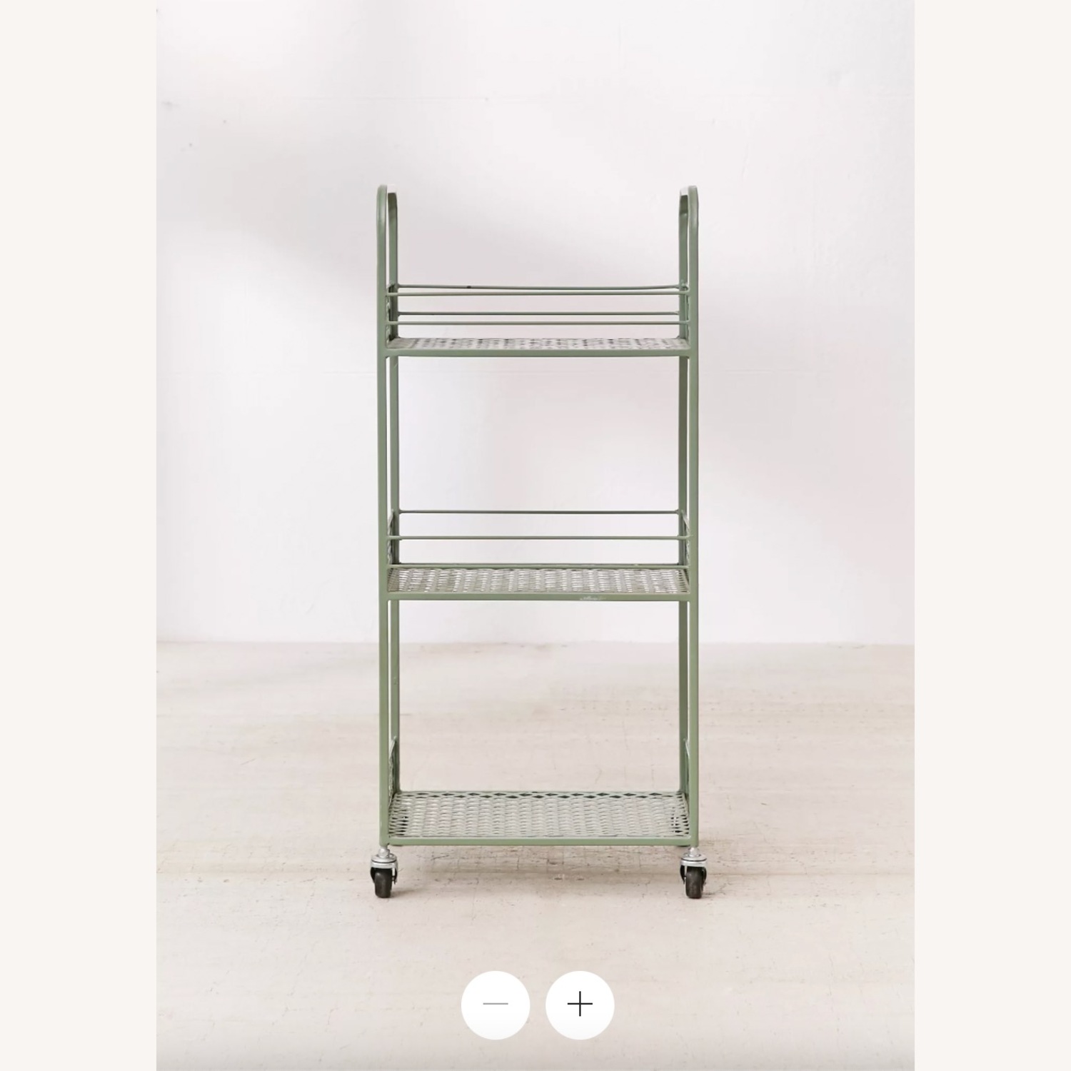 Green 3-tier Langley Metal Rolling Storage Cart - image-2