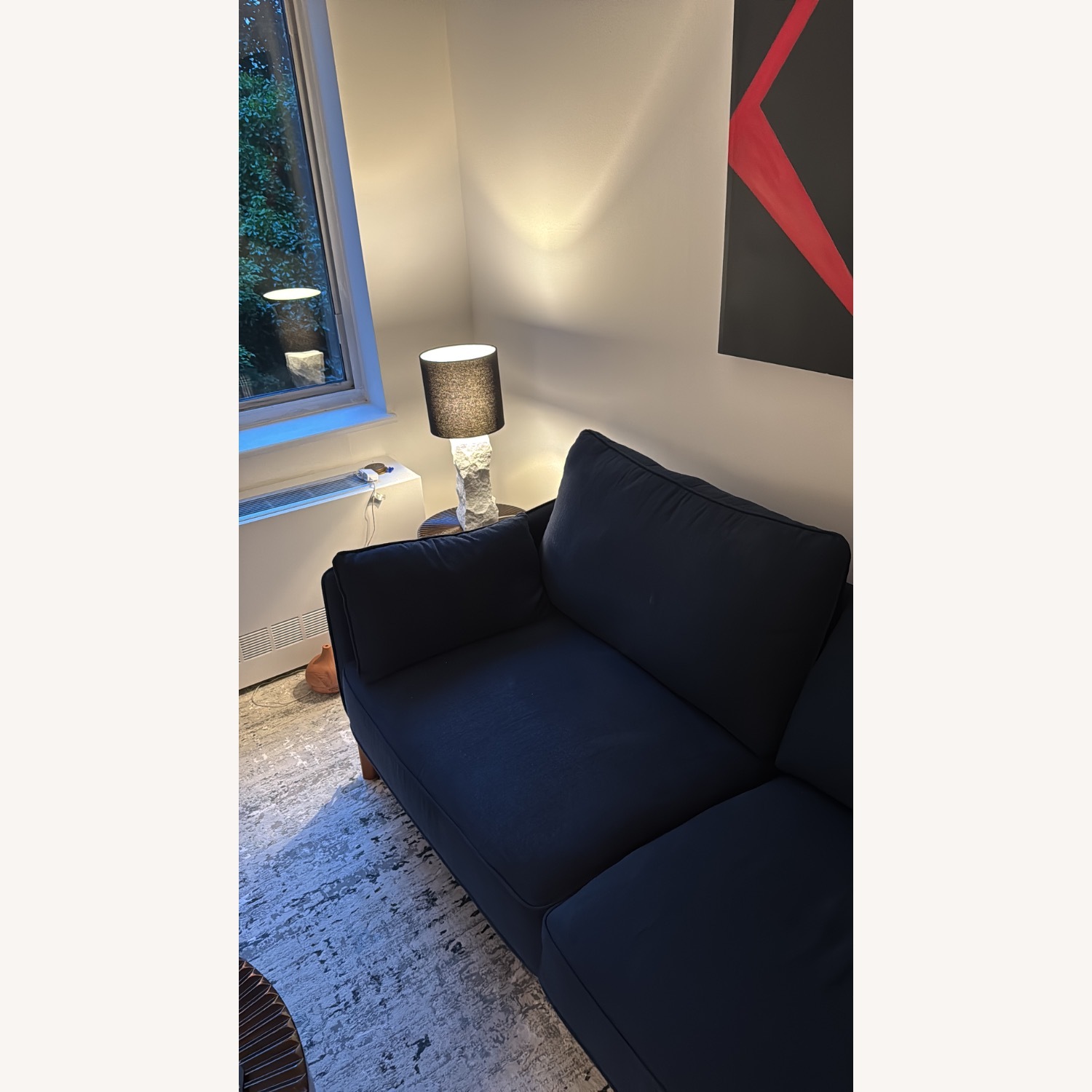 Macy's Jollene Blue Sofa  - image-3