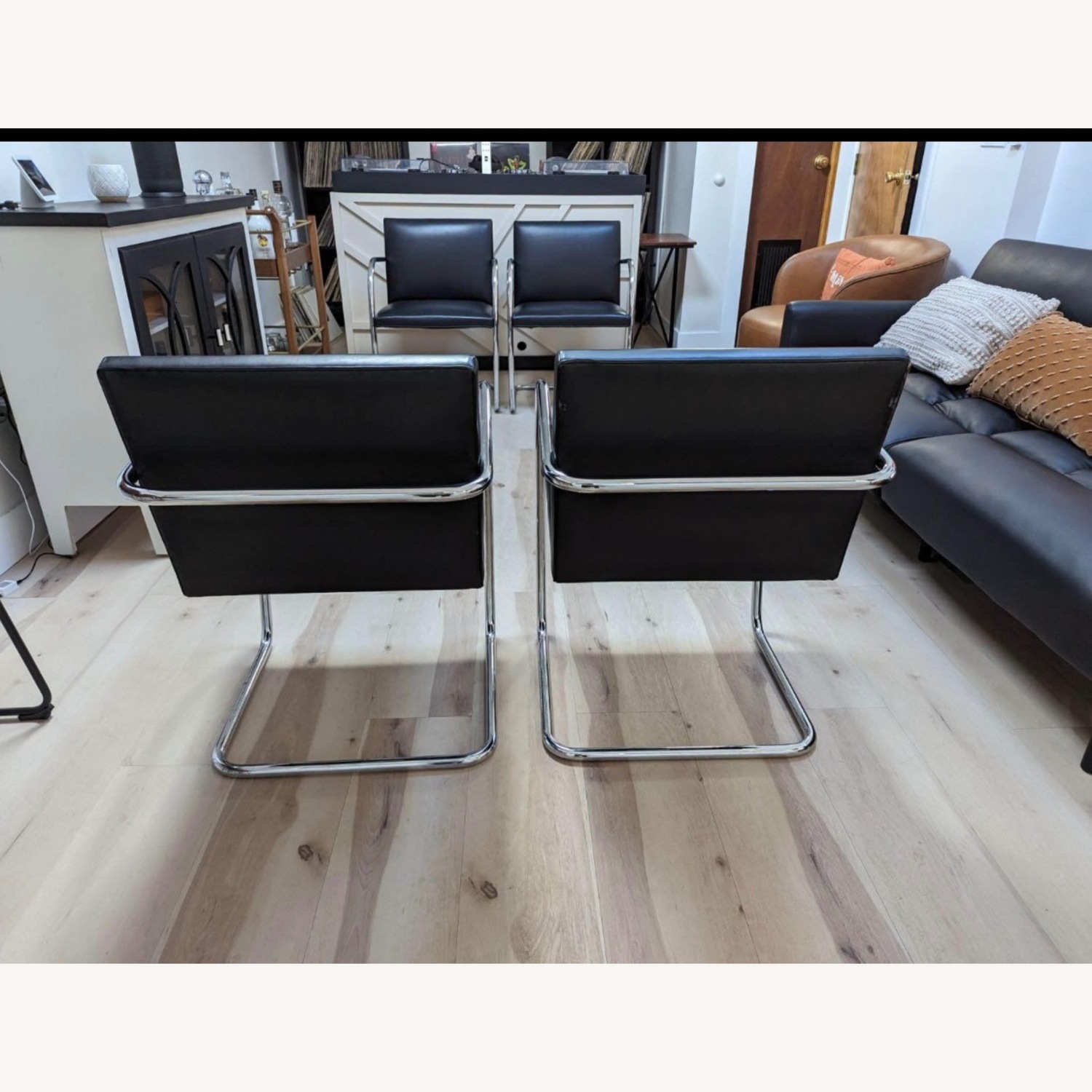 Knoll Brno Black Leather Chair - image-4