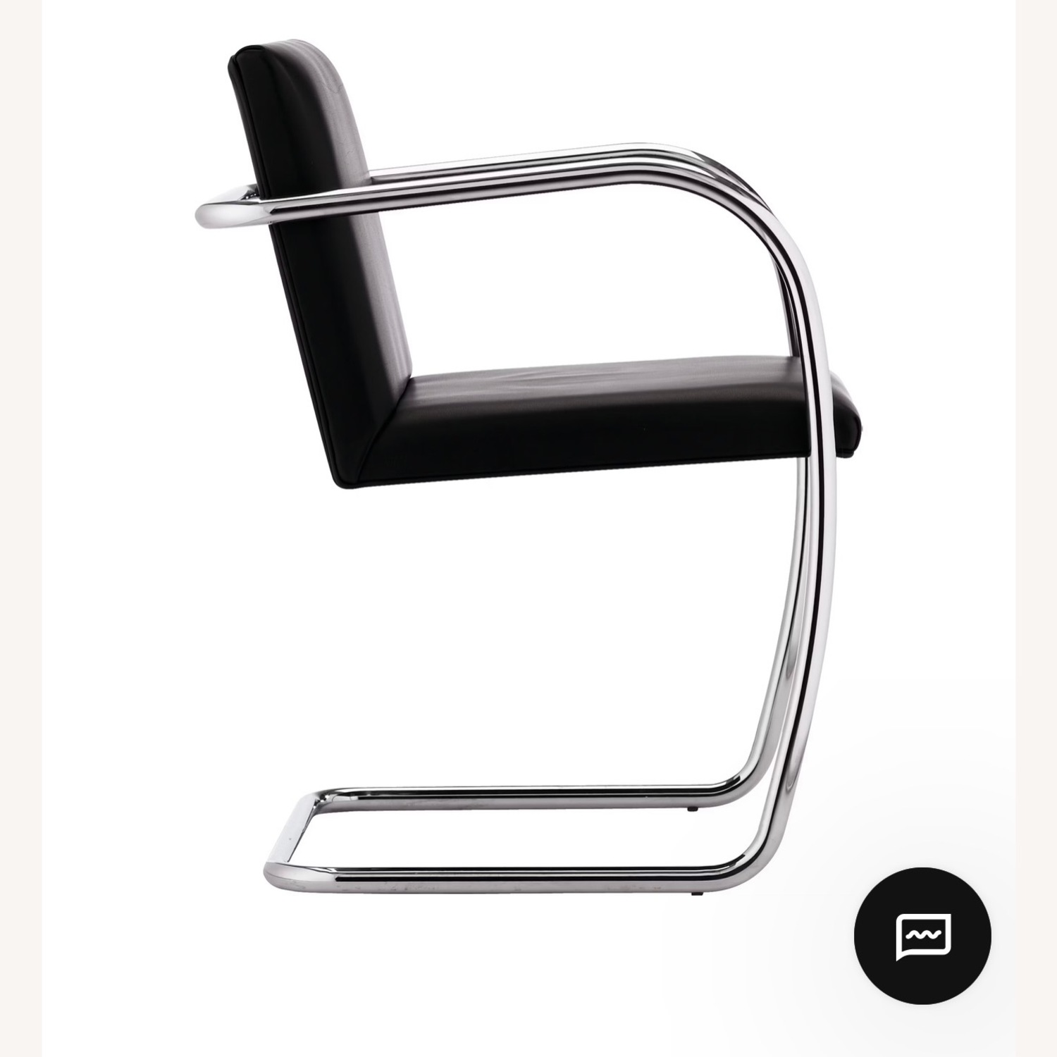 Knoll Brno Black Leather Chair - image-1