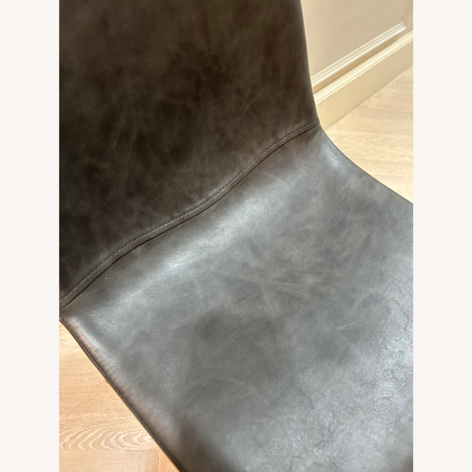 Charcoal Leather Bar Stools - image-6