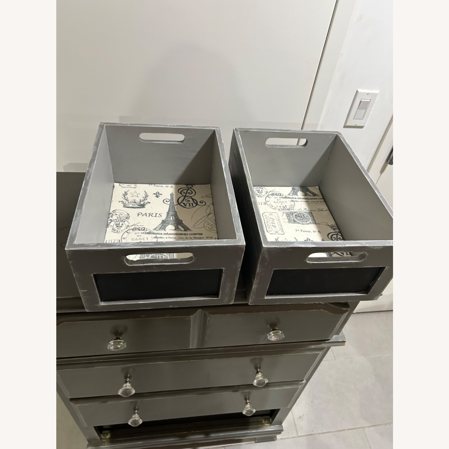 Vintage Grey Dresser - image-7