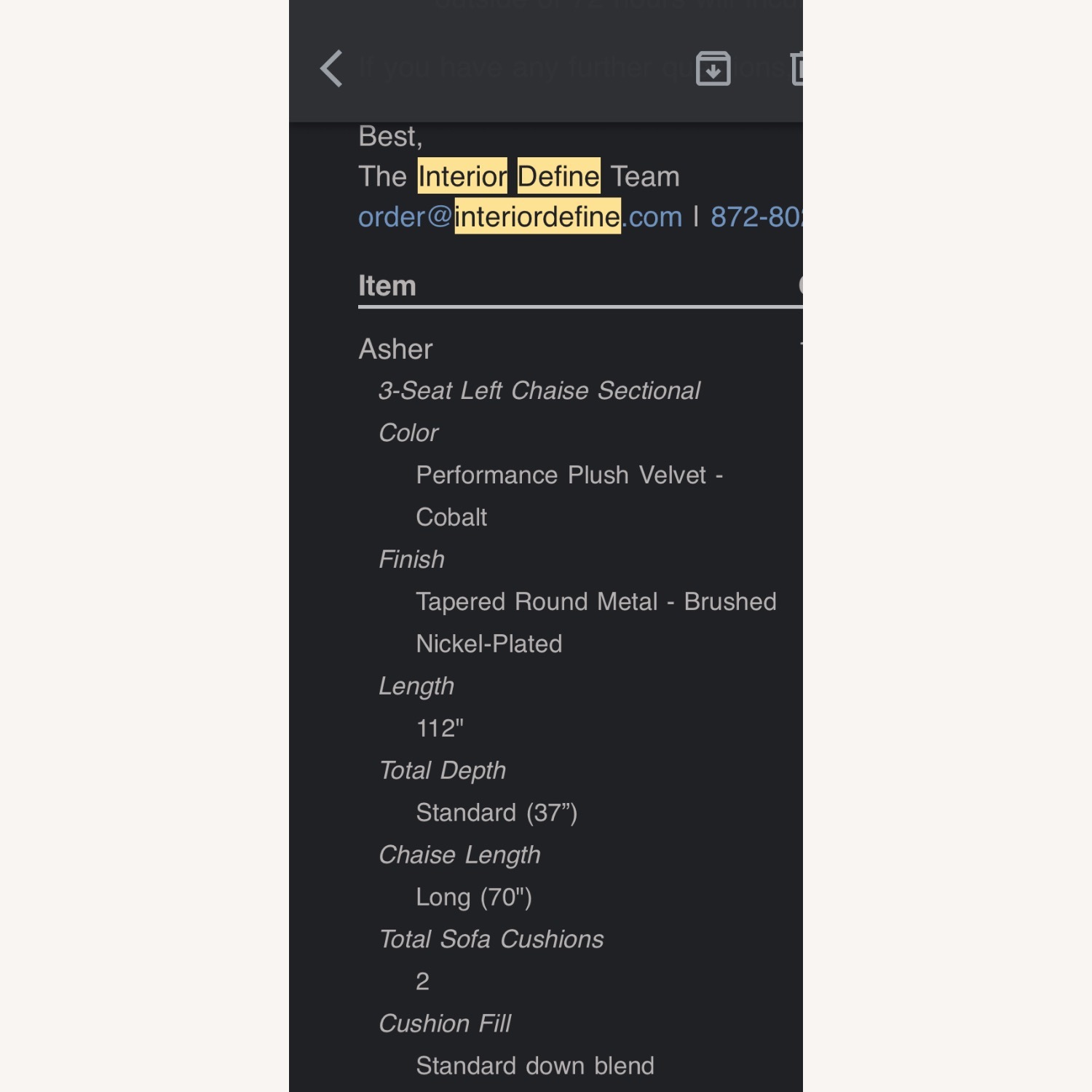 Interior Define Asher Sectional + Ottoman - image-7