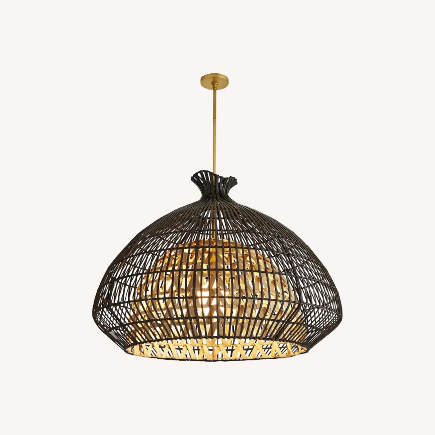 Rimini Pendant Natural and Black Stained Rattan - image-0
