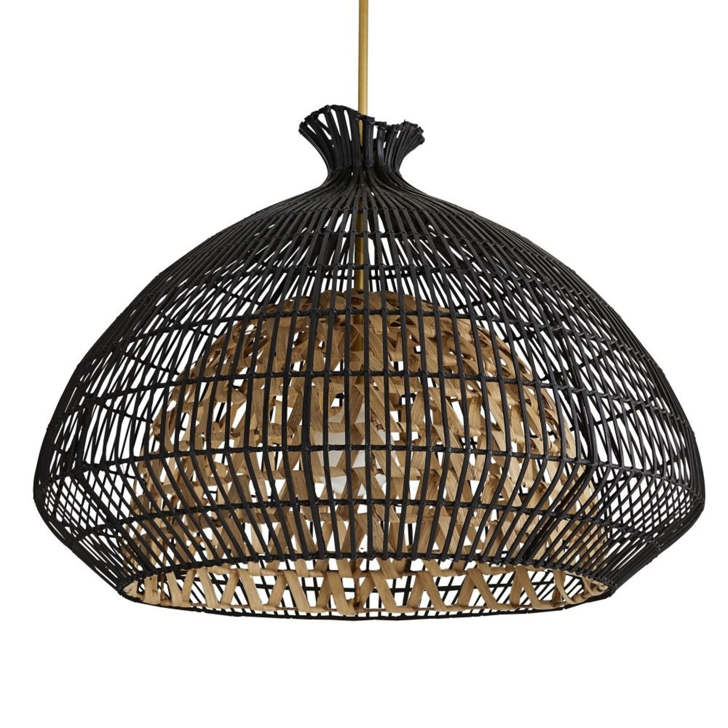 Rimini Pendant Natural and Black Stained Rattan - image-10