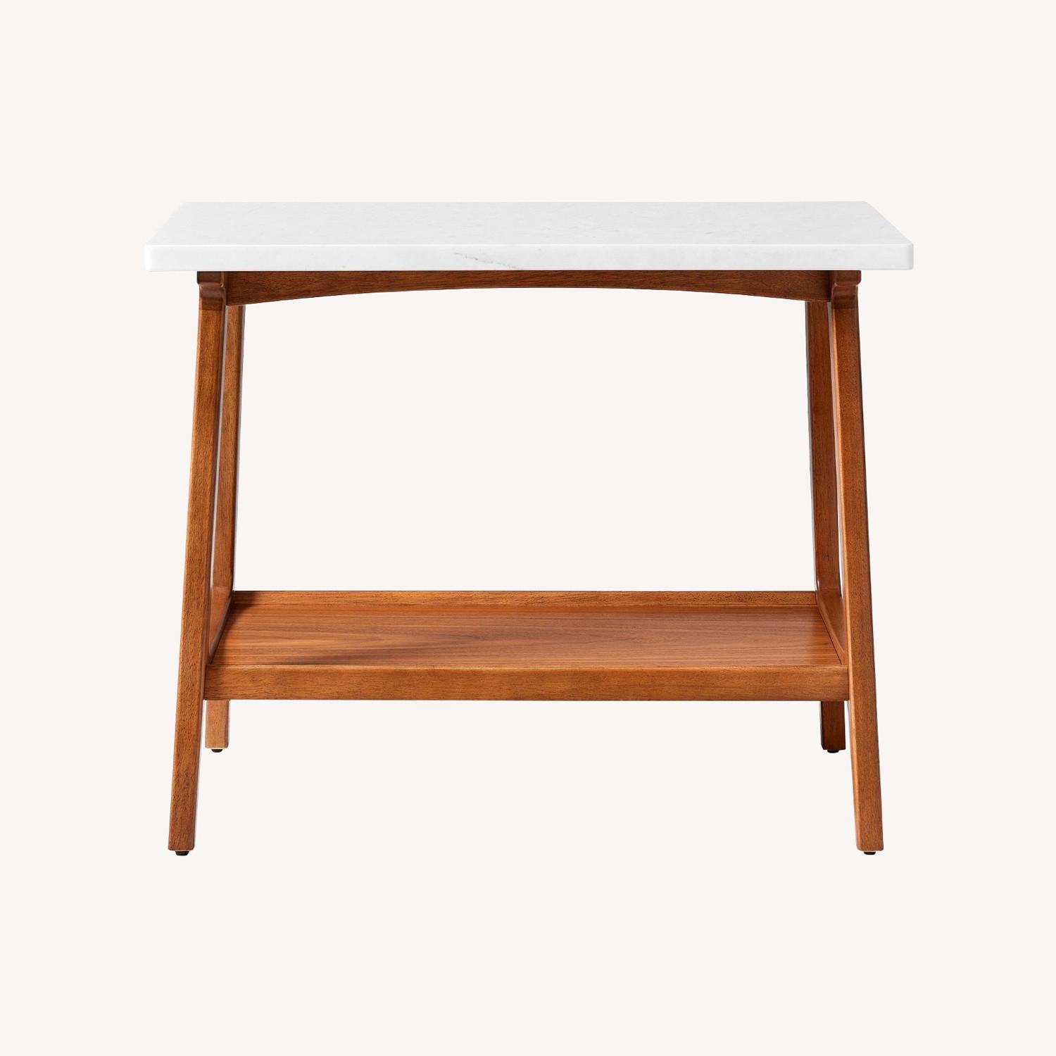 West Elm Reeve Marble-Top Console Table - image-0