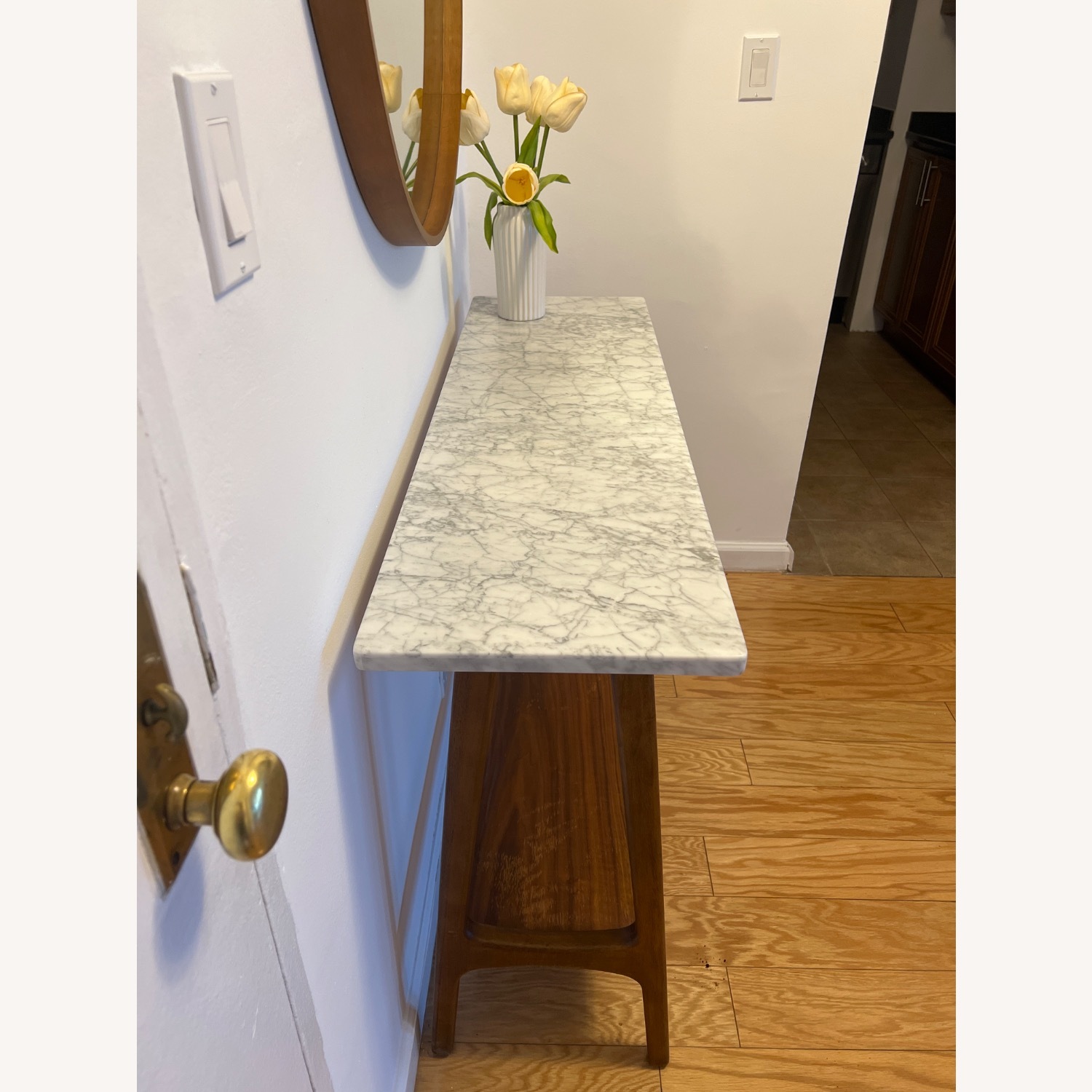 West Elm Reeve Marble-Top Console Table - image-3