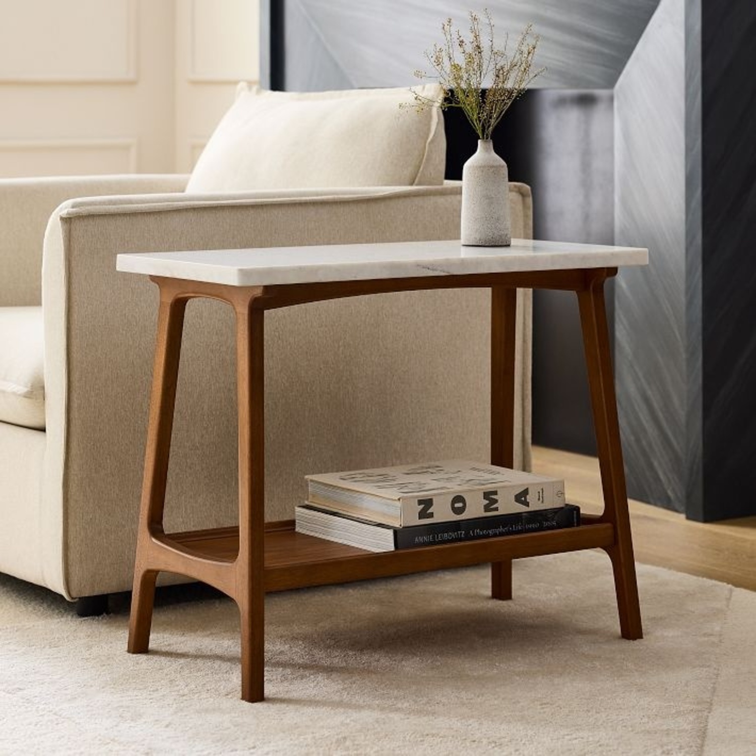 West Elm Reeve Marble-Top Console Table - image-5