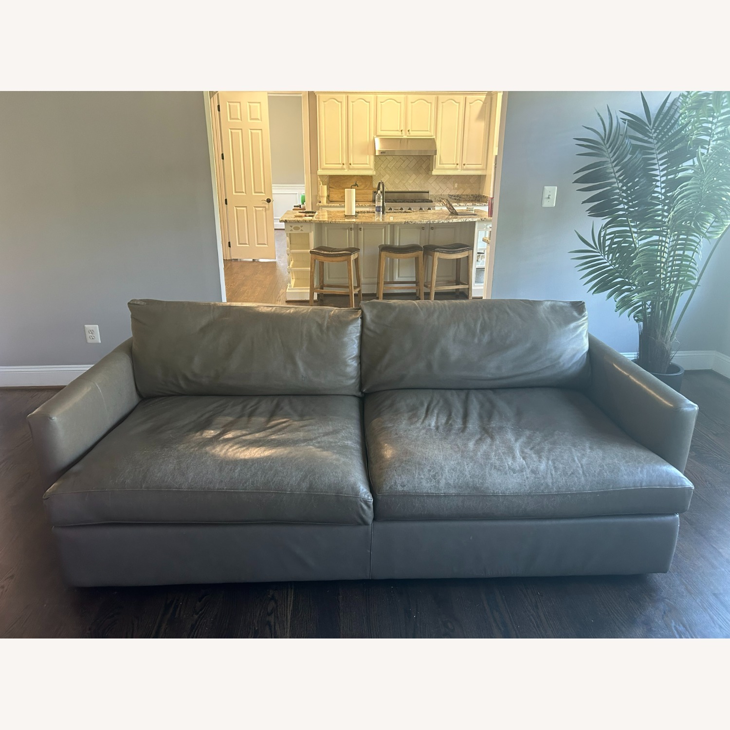 Lounge Deep 93" Leather Sofa - image-1