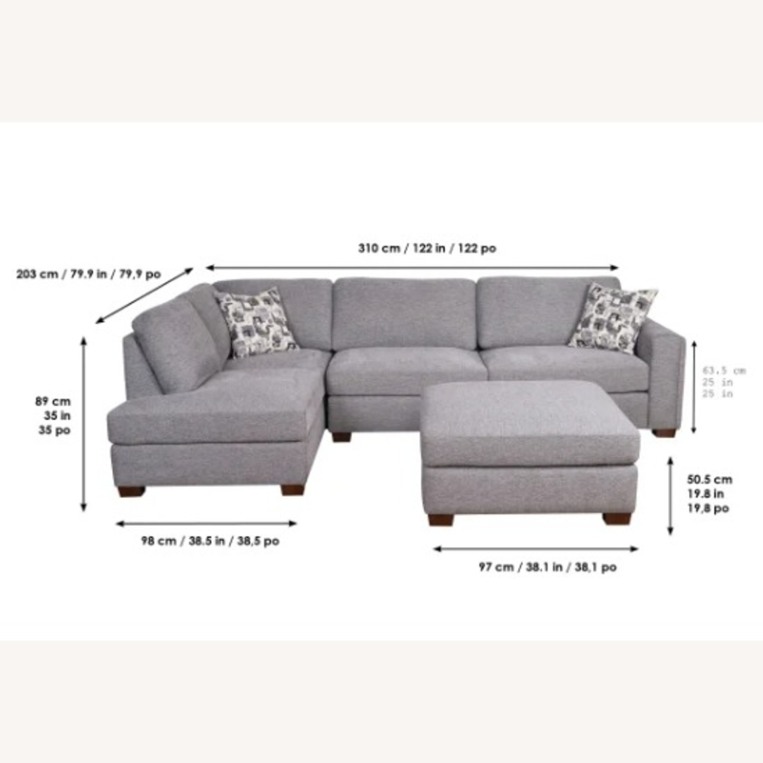 Maycen Fabric Sectional - image-1