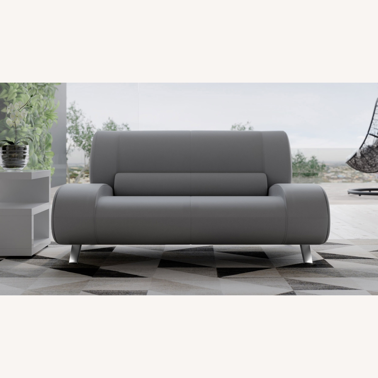 Aspen Light Gray Modern Loveseat - image-4