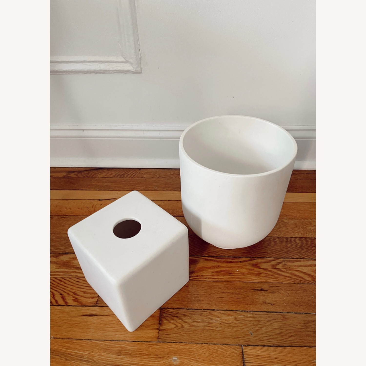 West Elm Bath Accessories (Tissue Box & Waste Bin) - image-2