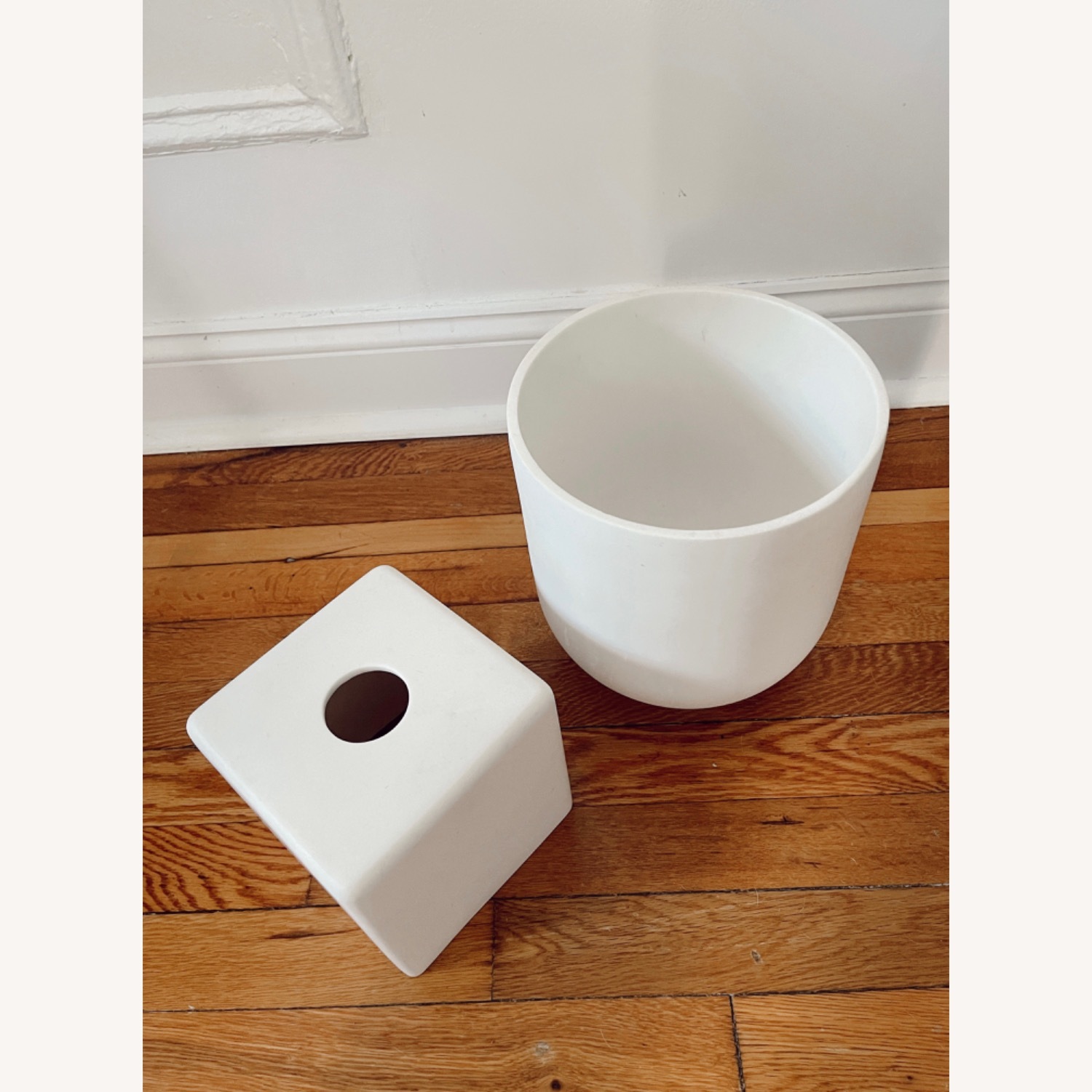 West Elm Bath Accessories (Tissue Box & Waste Bin) - image-3