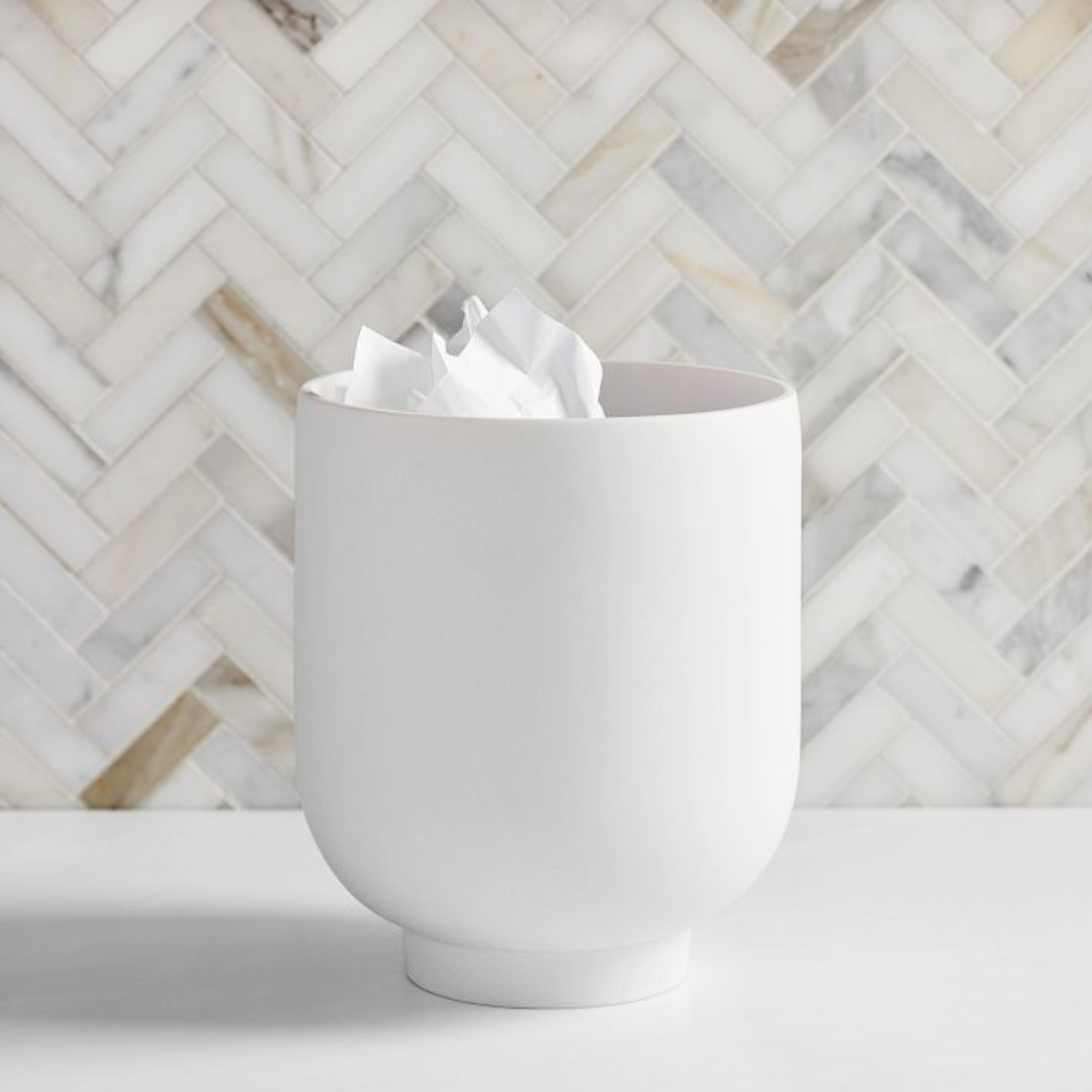 West Elm Bath Accessories (Tissue Box & Waste Bin) - image-5