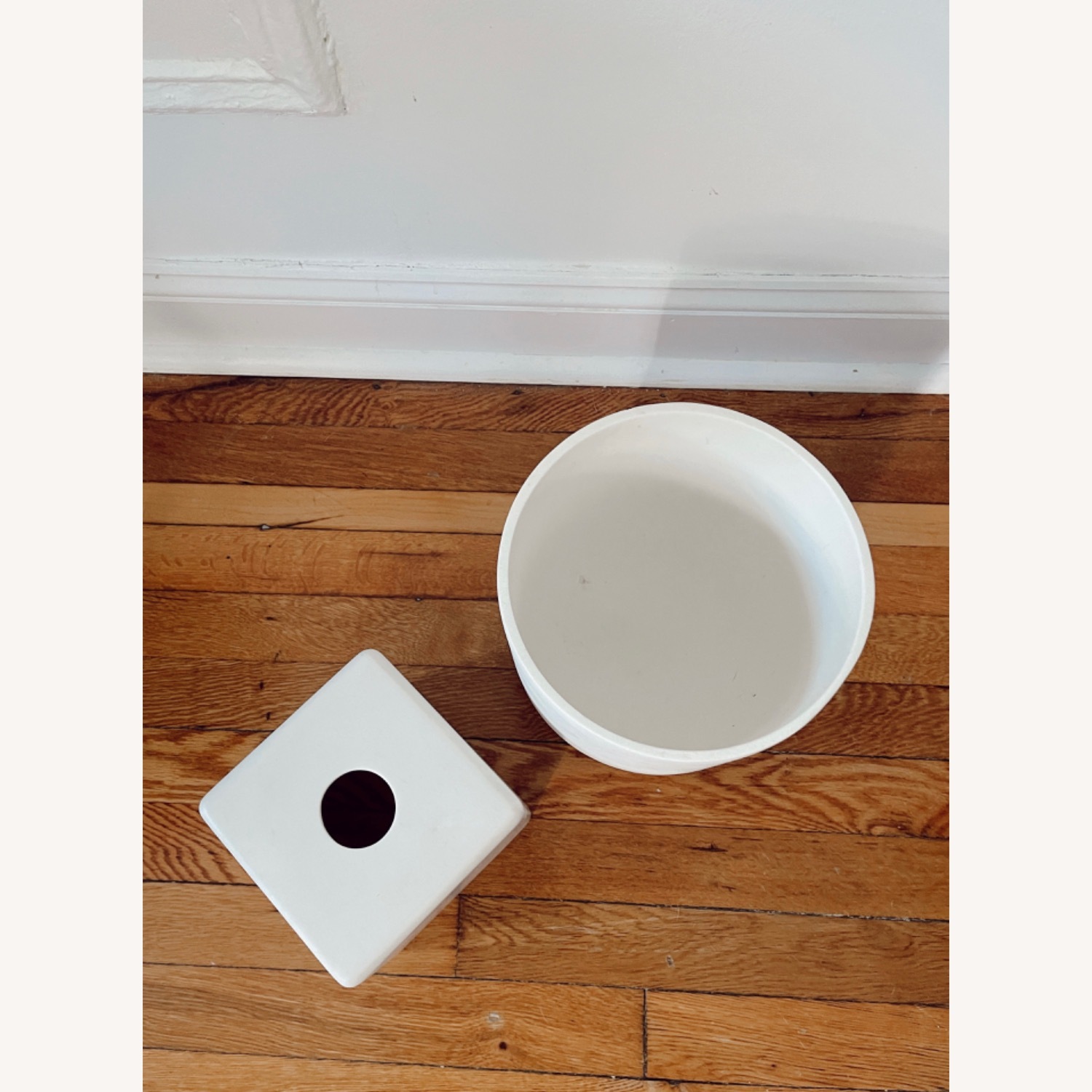 West Elm Bath Accessories (Tissue Box & Waste Bin) - image-4