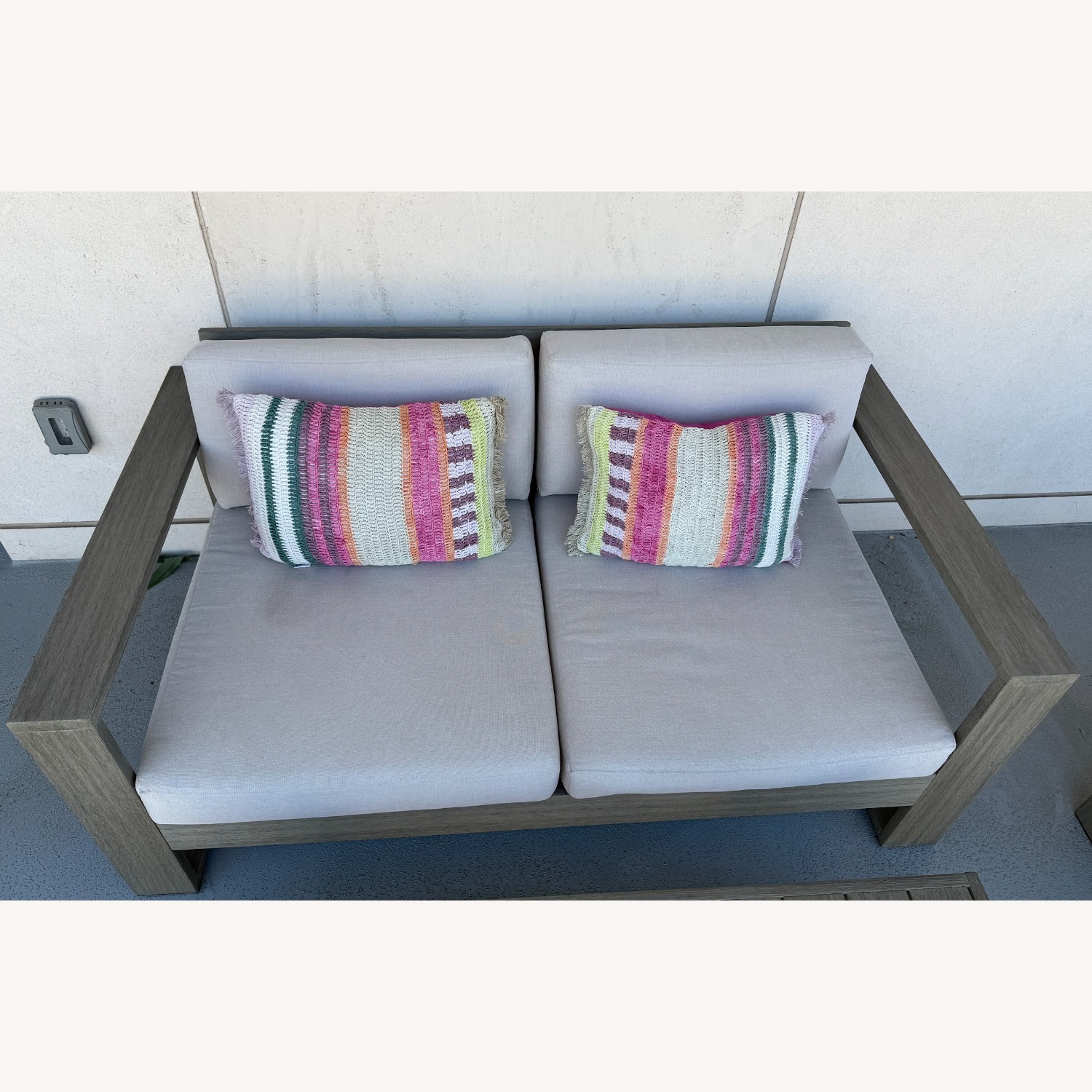 West Elm Portside Outdoor Sofa – Weathered Gray - image-3