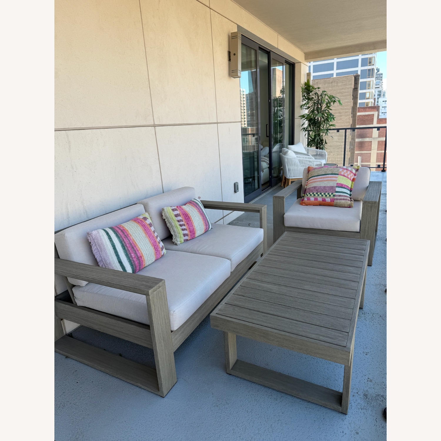 West Elm Portside Outdoor Sofa – Weathered Gray - image-2