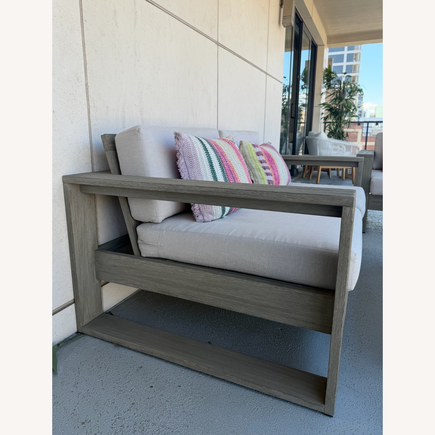 West Elm Portside Outdoor Sofa – Weathered Gray - image-4