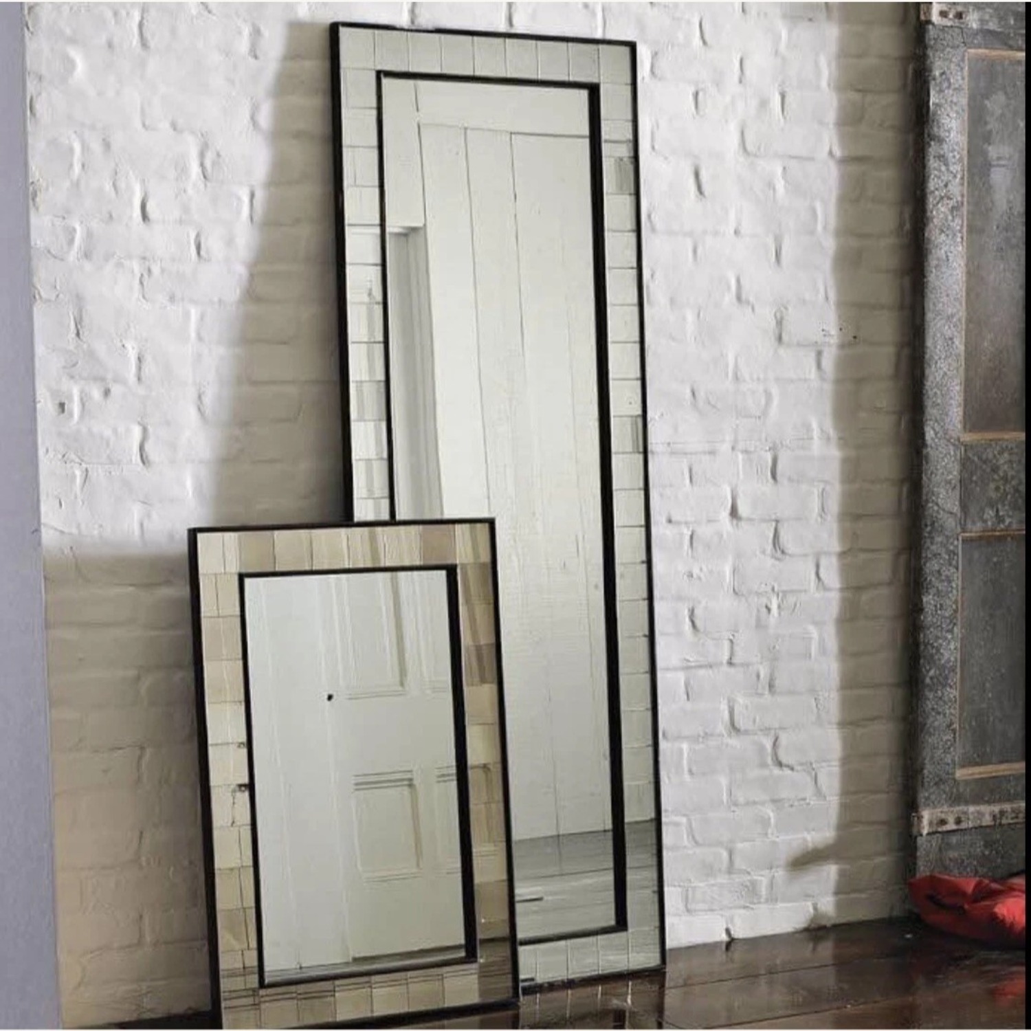 West Elm AntiqueTile Floor Mirror  - image-4
