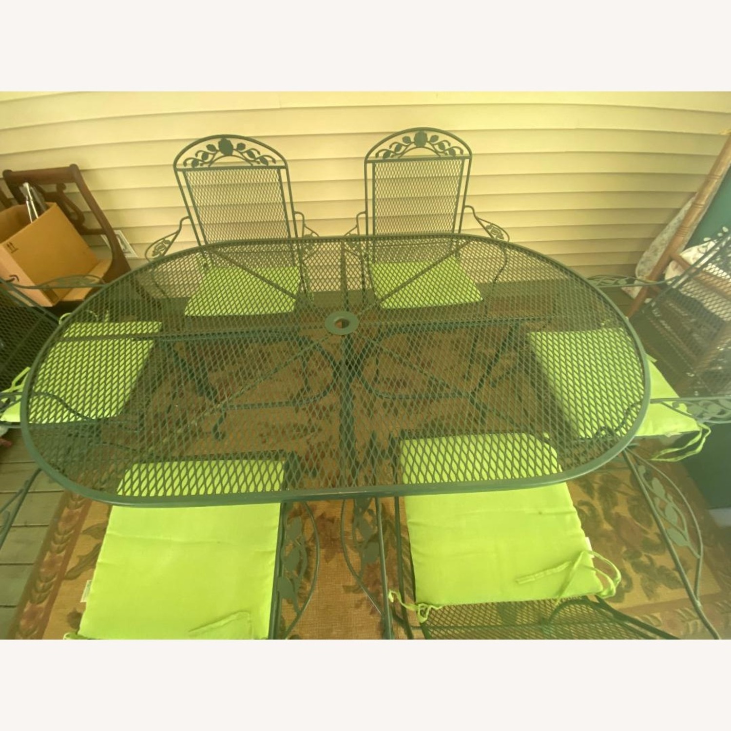 Rectangular Patio Table with 6 Chairs (2 spring) - image-2
