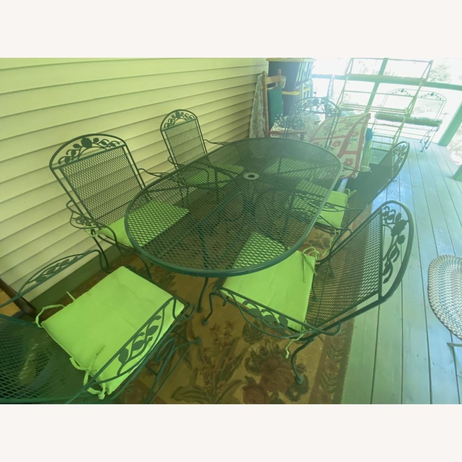 Rectangular Patio Table with 6 Chairs (2 spring) - image-9