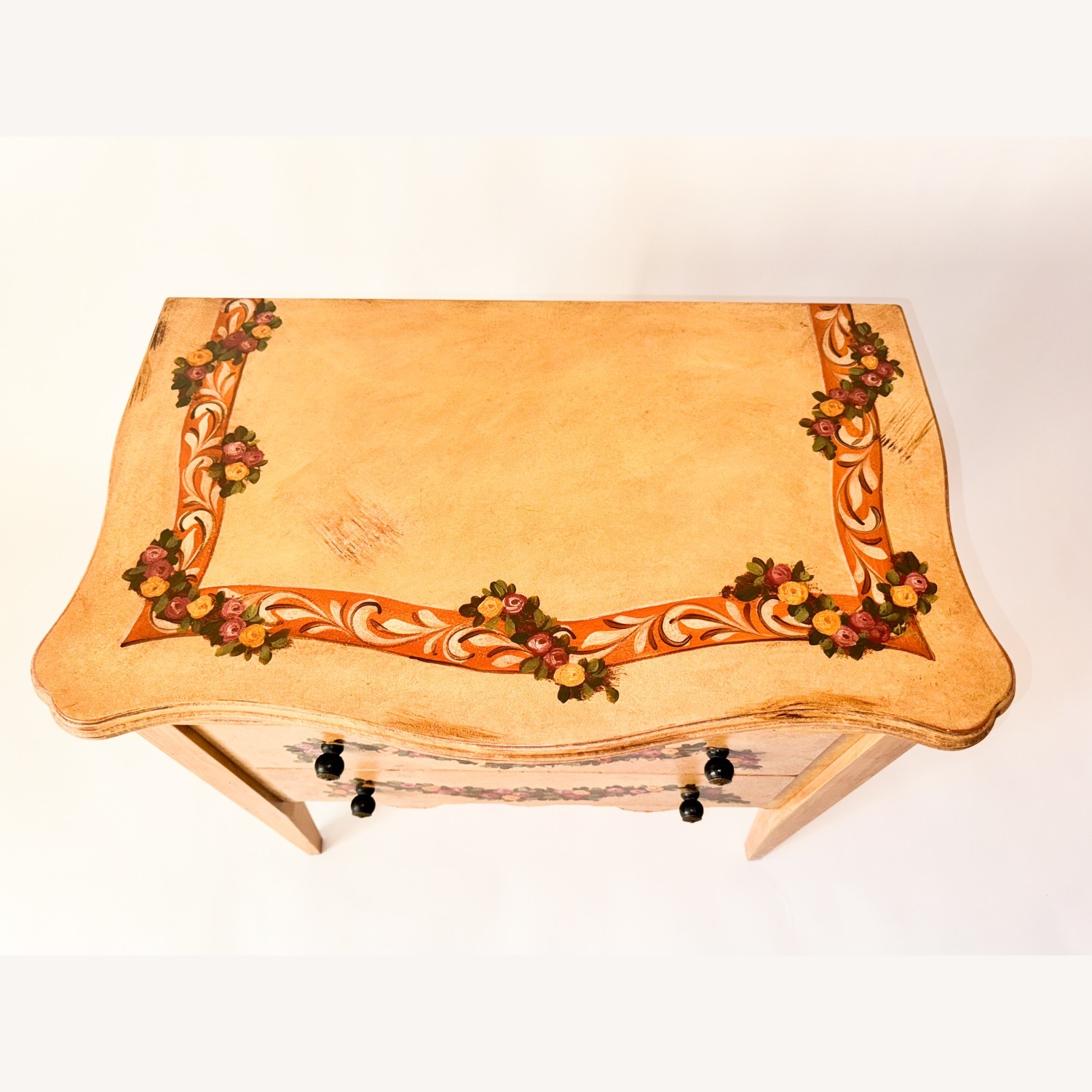 Vintage Floral Nightstand – Custom Hand-Painted - image-4