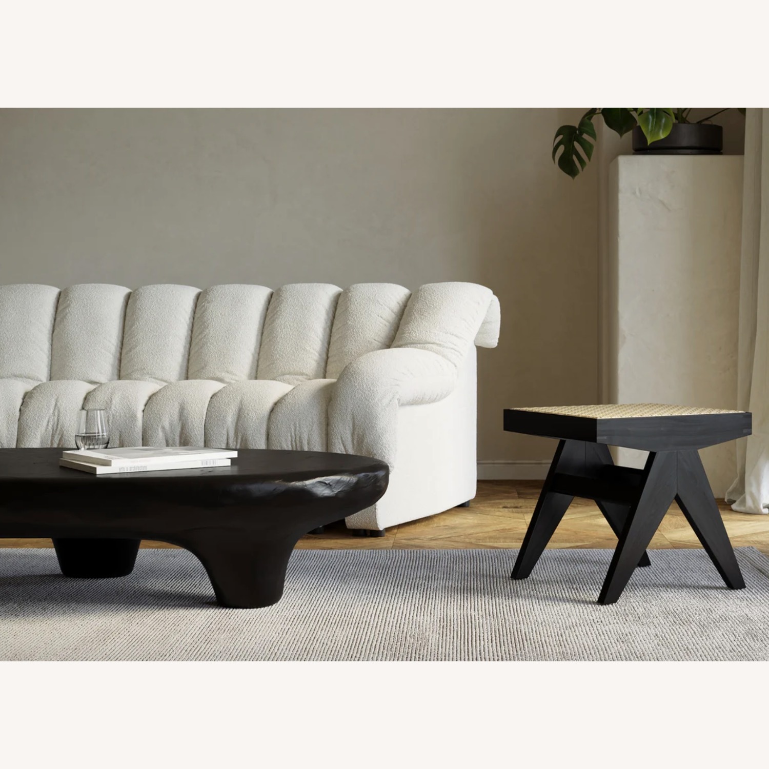 Kobe Coffee Table, Black Concrete - image-7