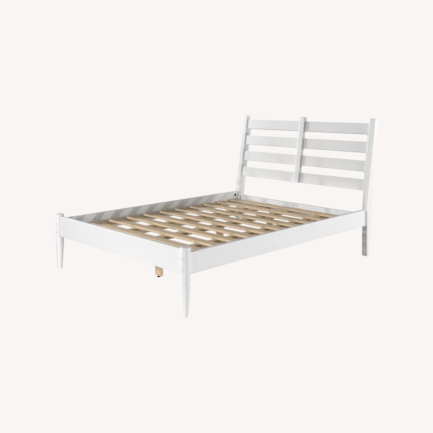 Wayfair White Wood Platform Full Bed Frame - image-0