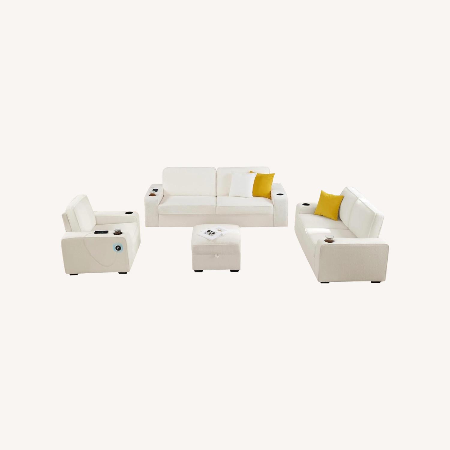 VanAcc Sofa, 3 Piece Set with Storage Ottoman - image-0