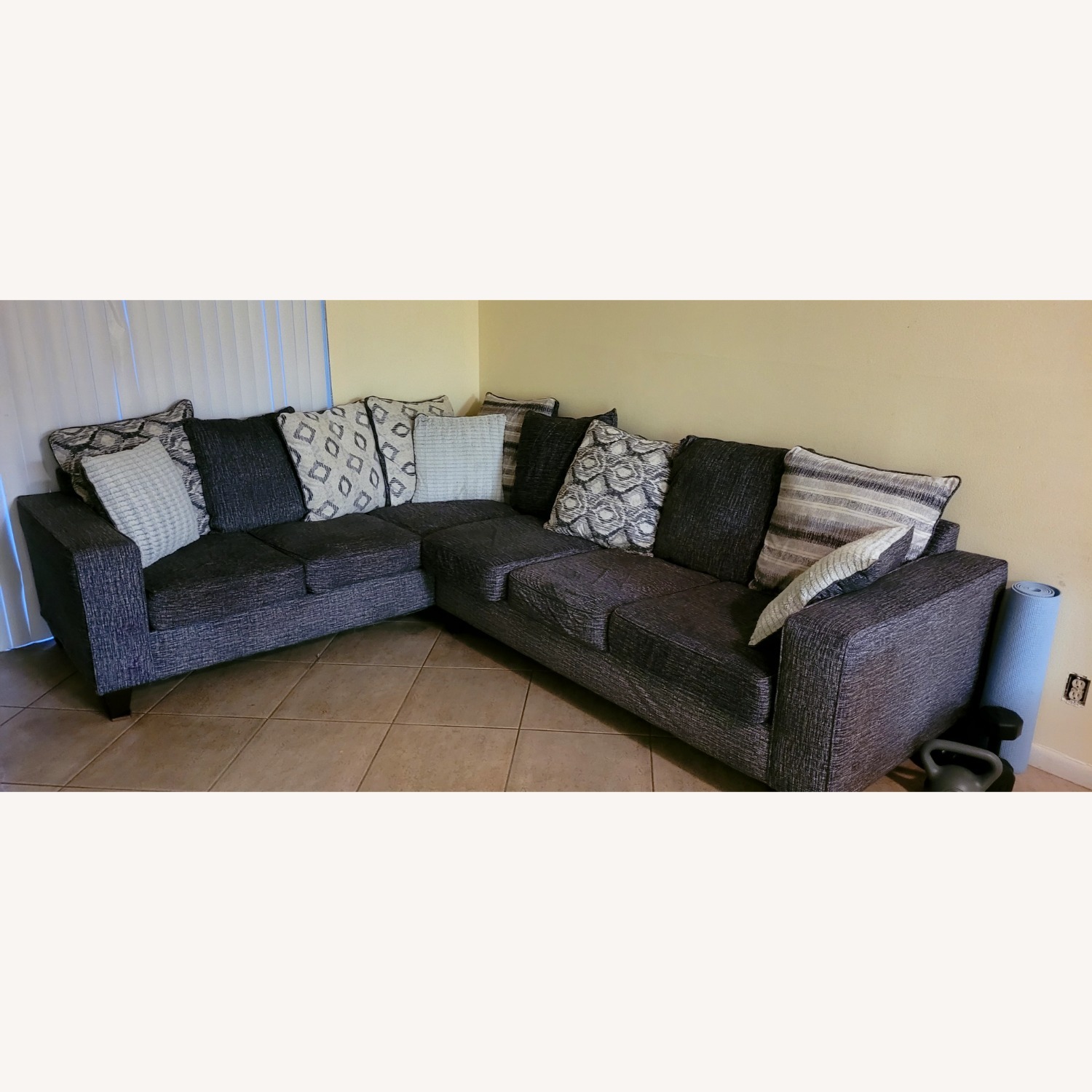 Dark Grey 2 Piece Sectional - image-2