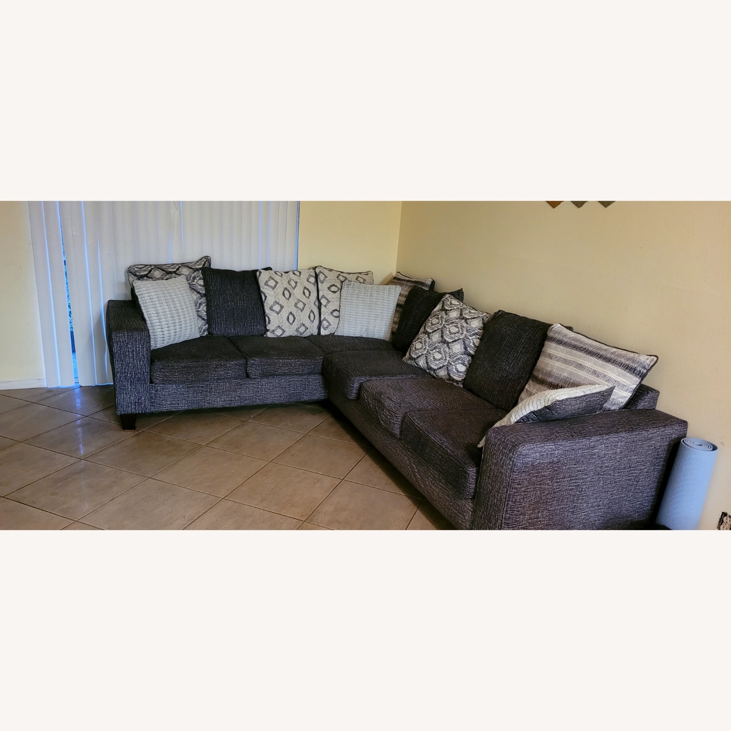 Dark Grey 2 Piece Sectional - image-3