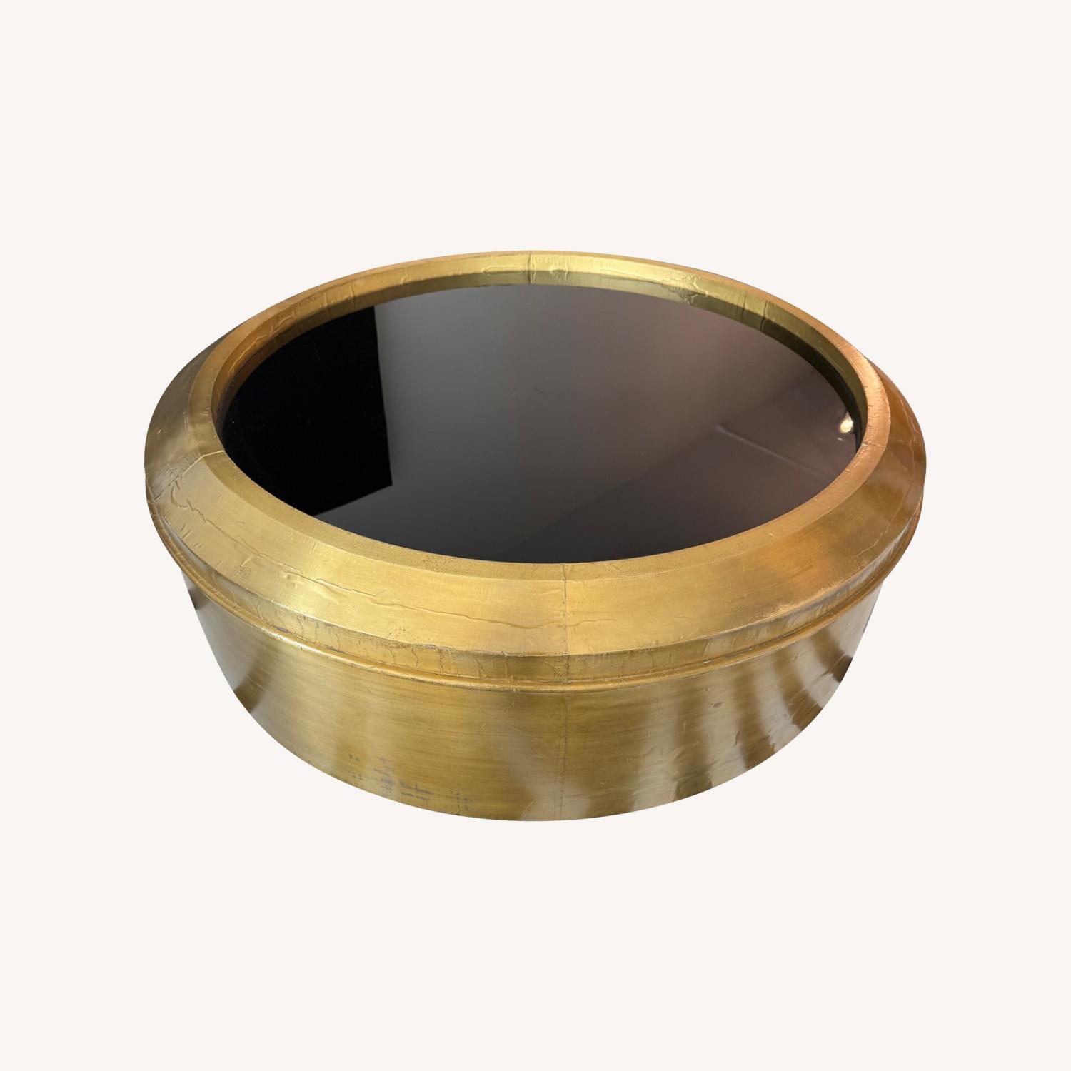 Vintage Bernhardt Carnaby Brass/Glass Coffee Table - image-0