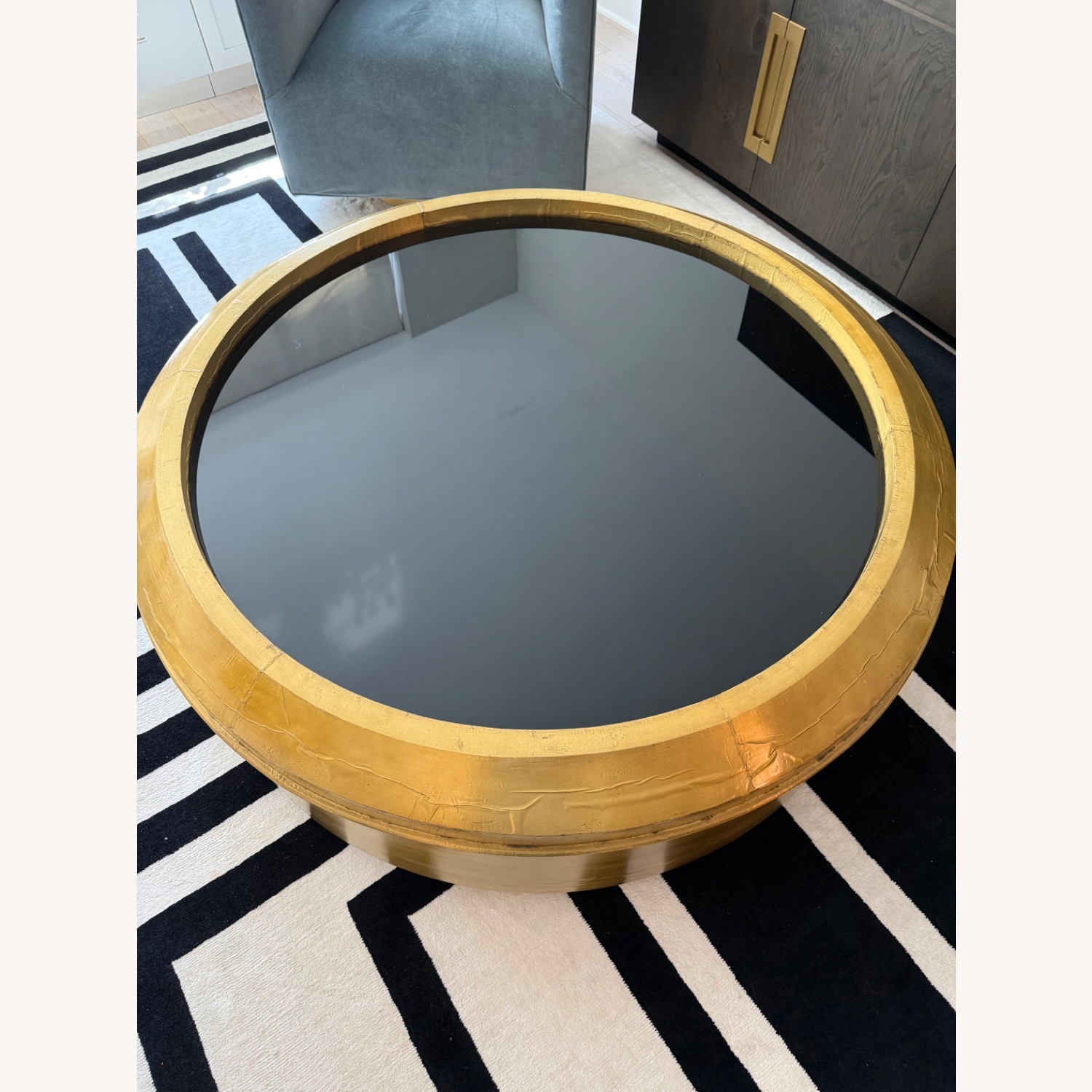 Vintage Bernhardt Carnaby Brass/Glass Coffee Table - image-3