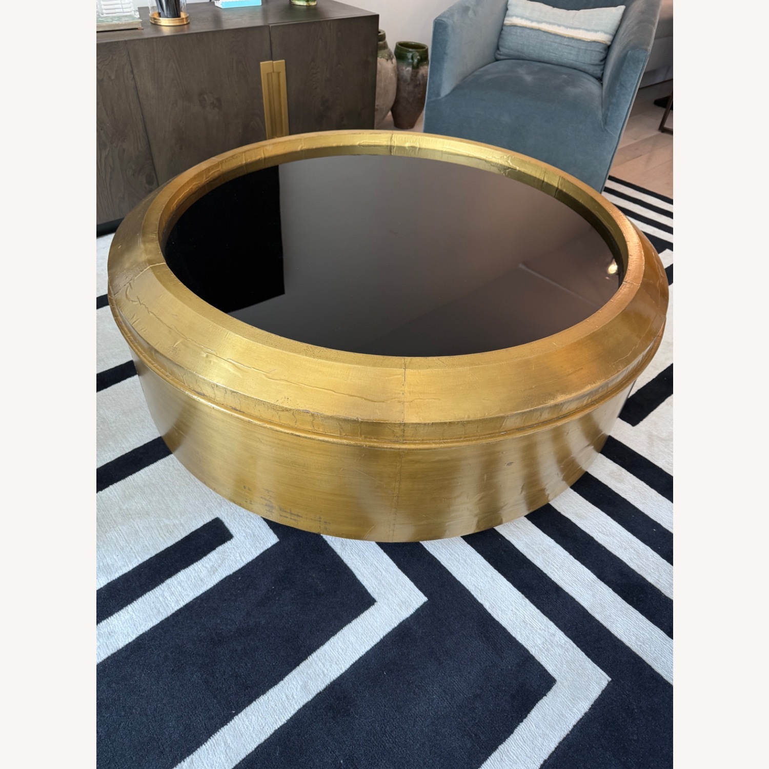 Vintage Bernhardt Carnaby Brass/Glass Coffee Table - image-2