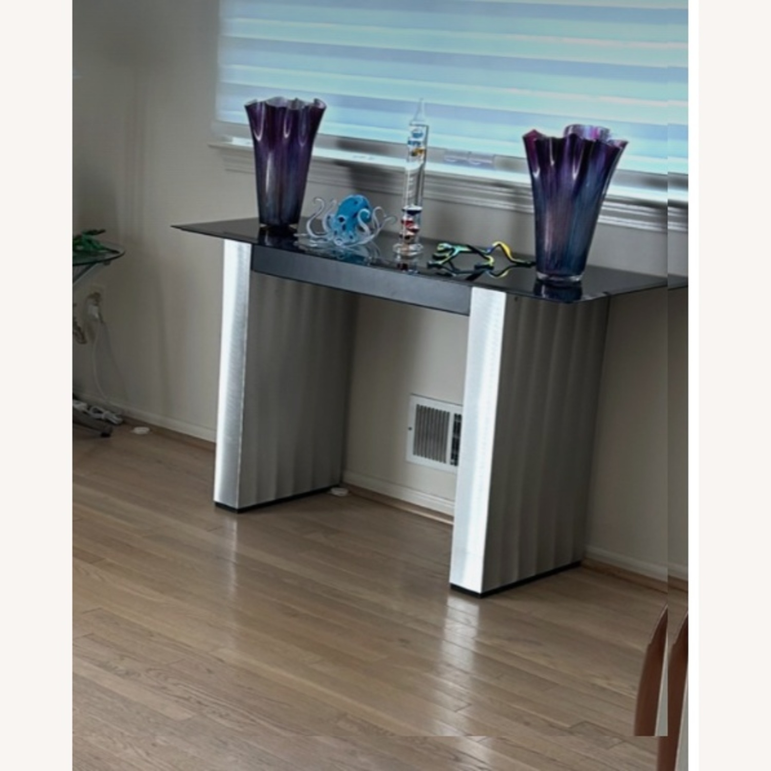 Black Glass Top Sofa Table - image-4