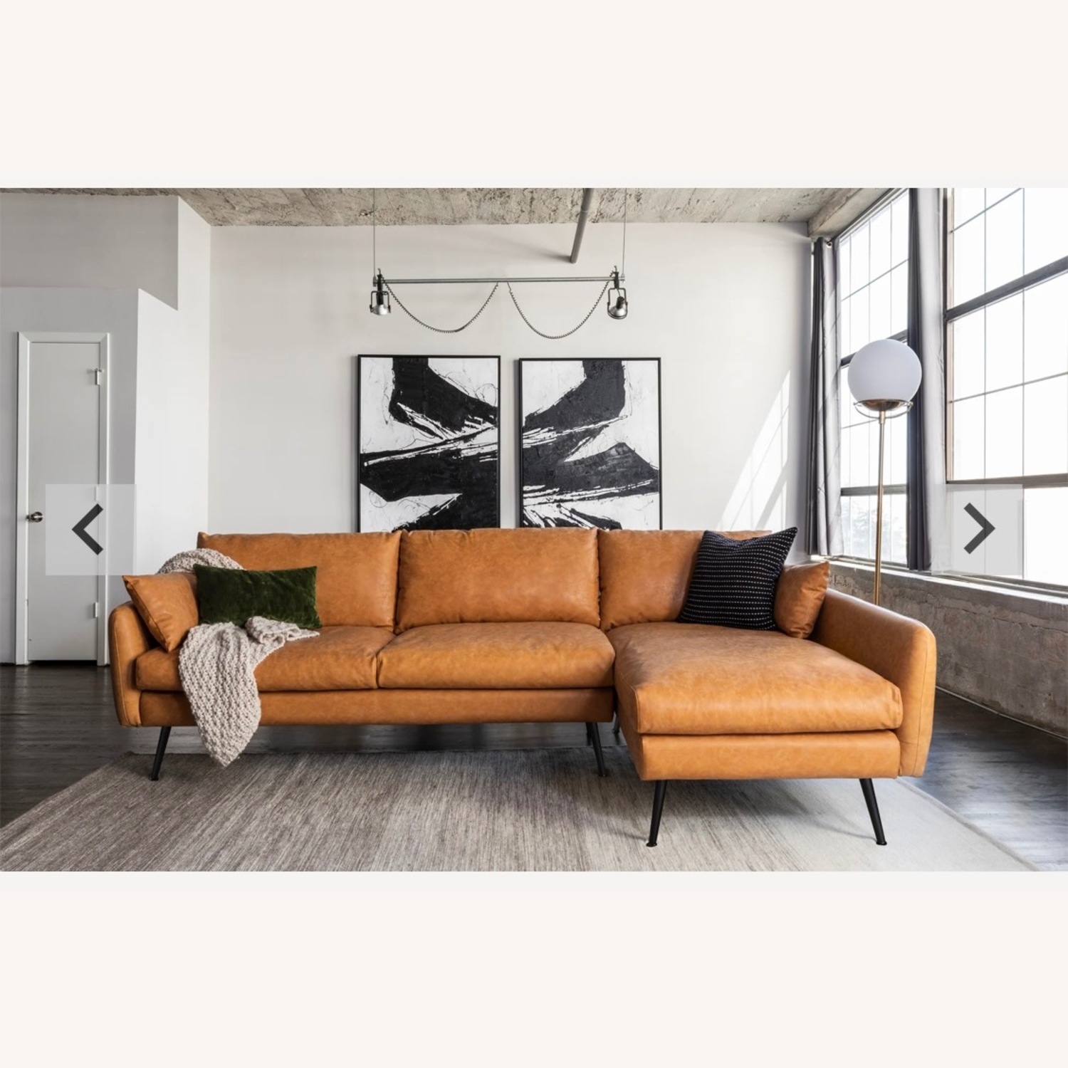 Albany Park Vegan Leather Sectional - image-1