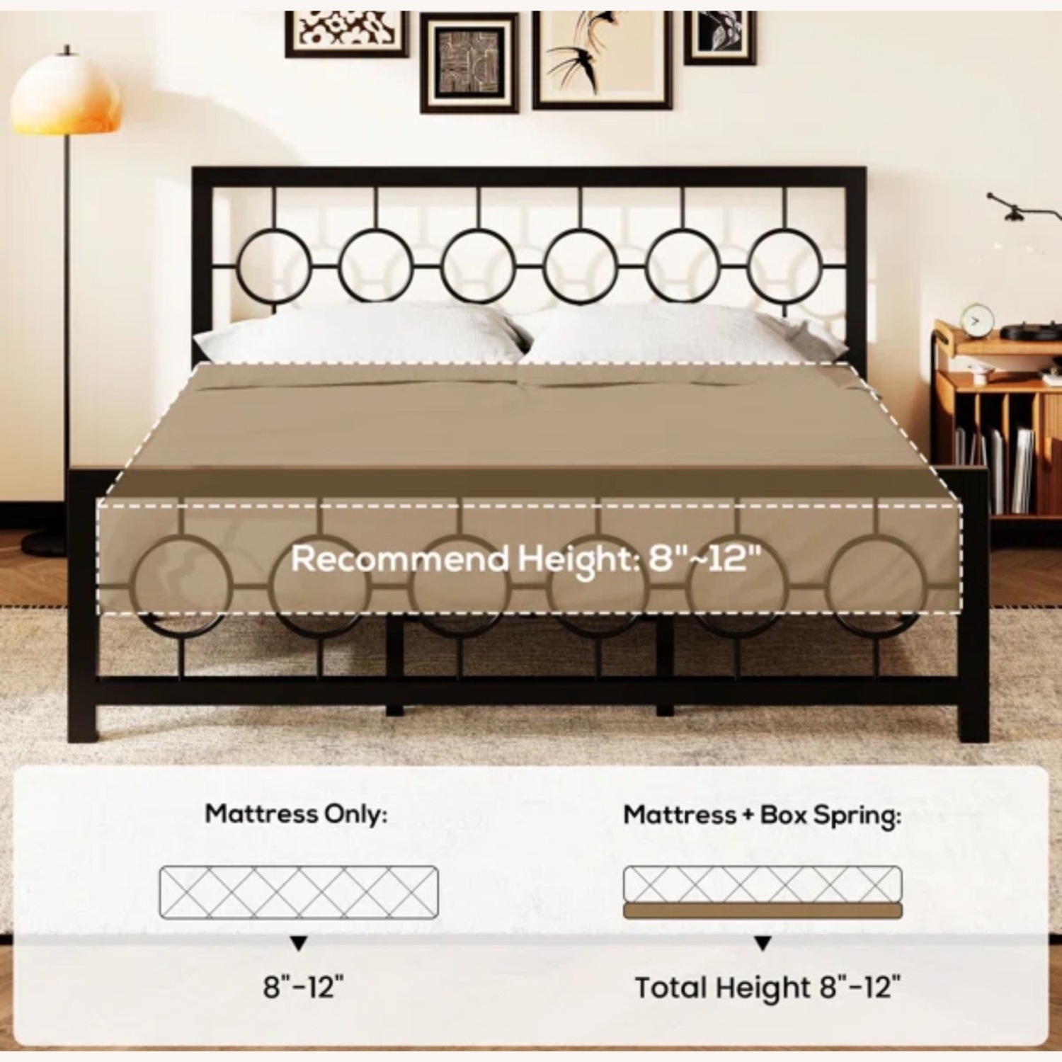 Wade Logan Metal Open-Frame Bed - image-2